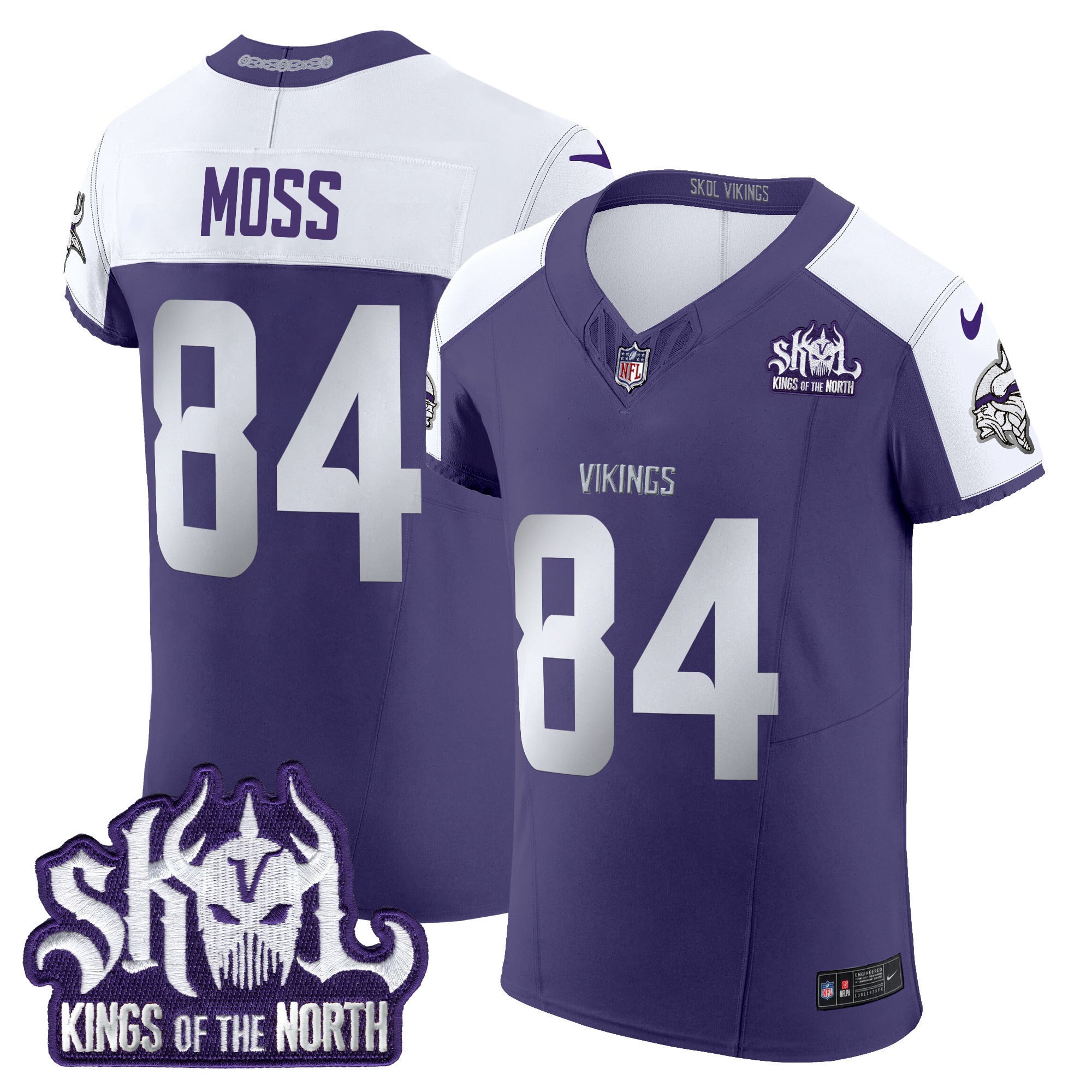 Men's Minnesota Vikings 2024 Winter Warrior Skol Patch Vapor Elite Jersey - All Stitched
