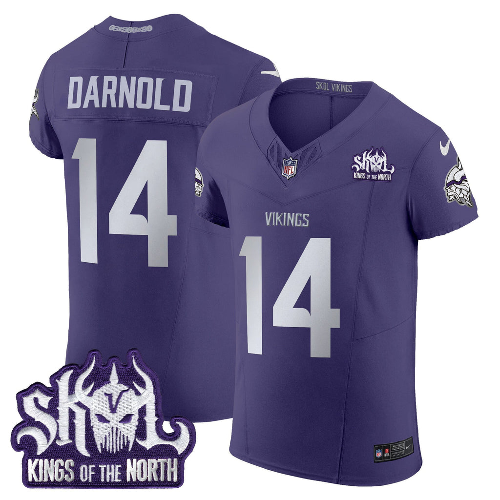 Men's Minnesota Vikings 2024 Winter Warrior Skol Patch Vapor Elite Jersey - All Stitched