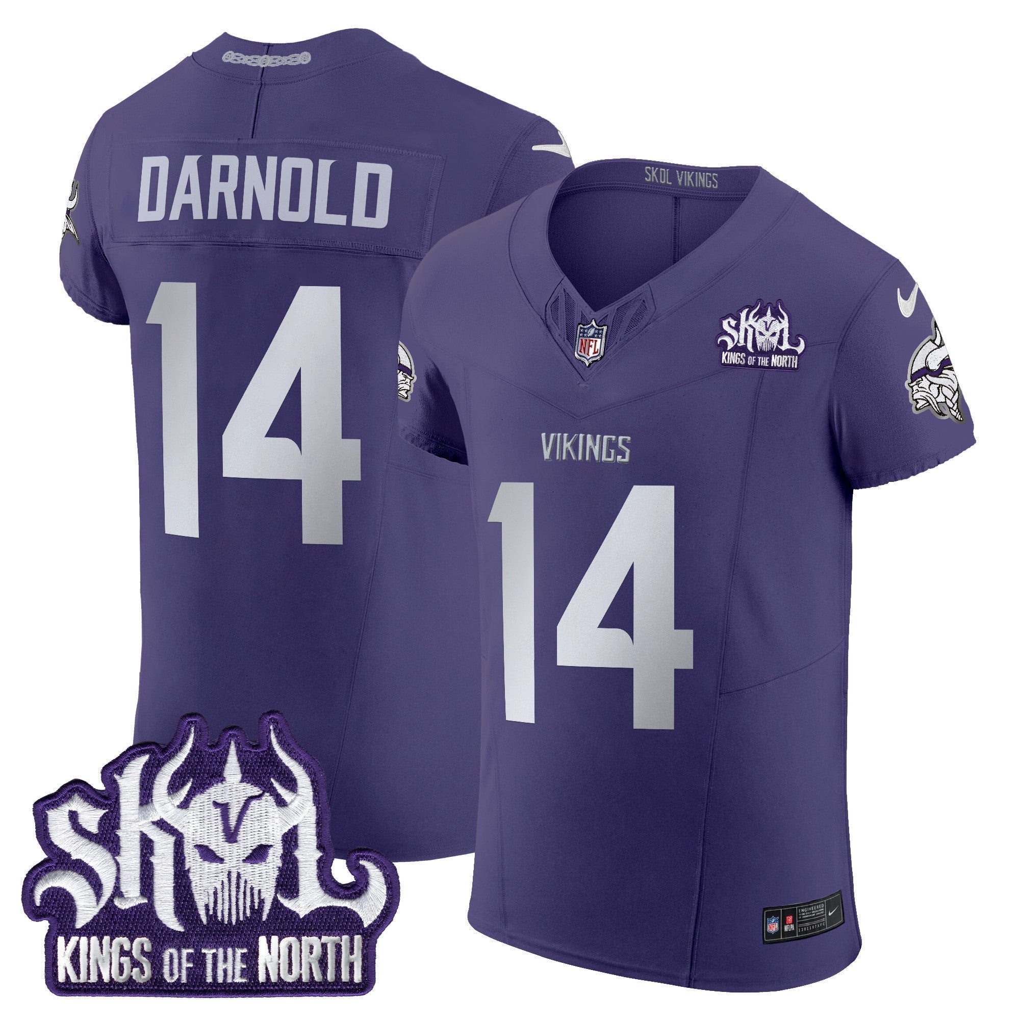 Men's Minnesota Vikings 2024 Winter Warrior Skol Patch Vapor Elite Jersey - All Stitched