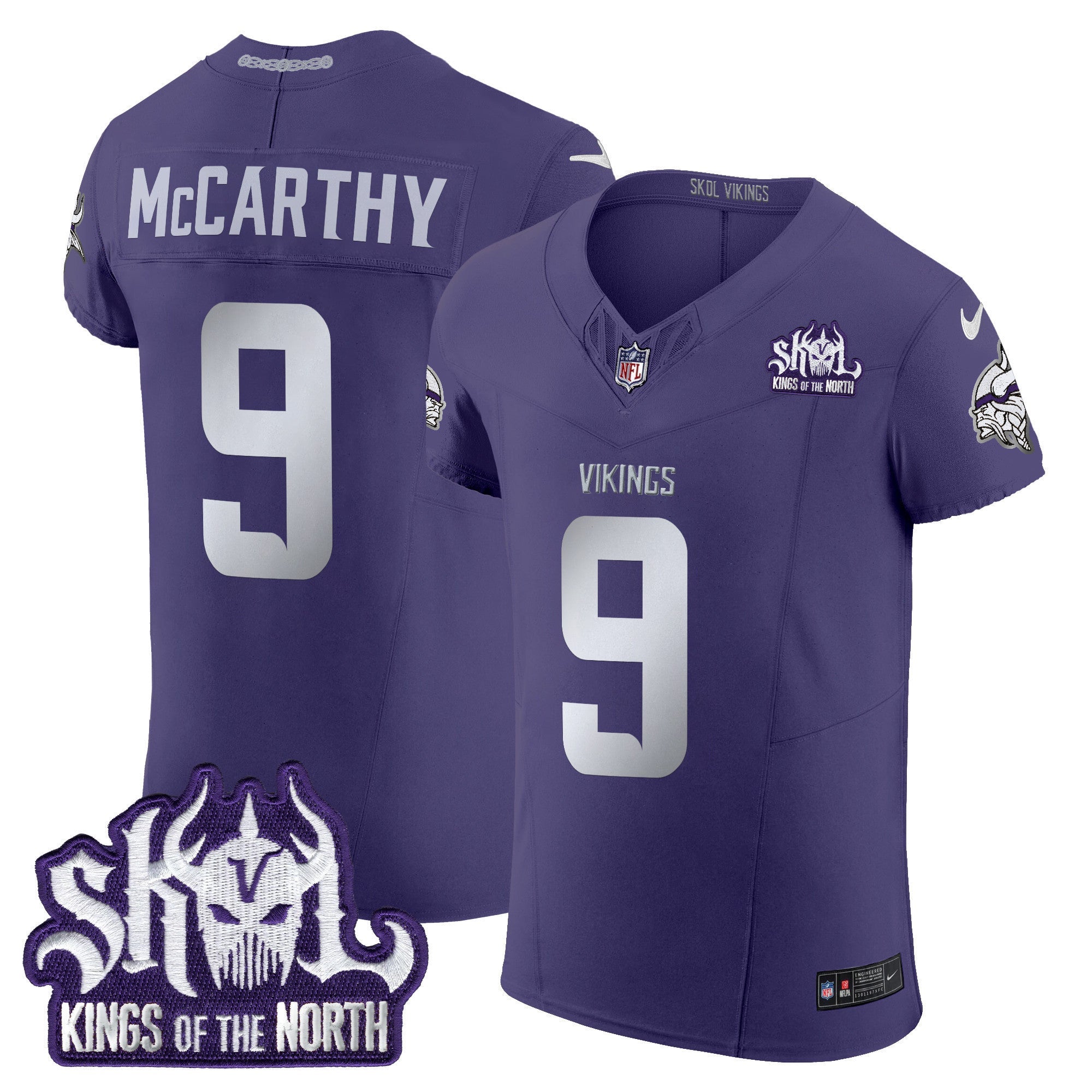 Men's Minnesota Vikings 2024 Winter Warrior Skol Patch Vapor Elite Jersey - All Stitched