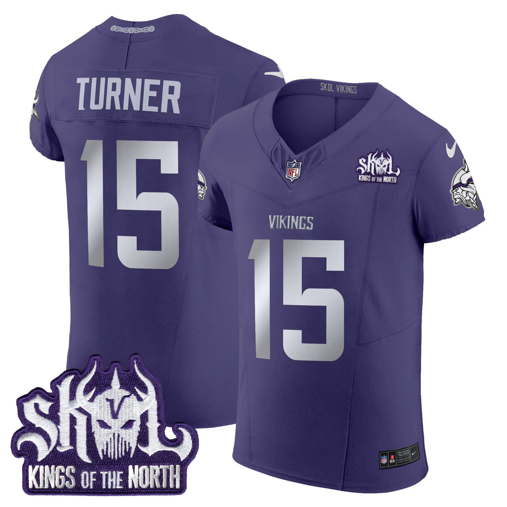 Men's Minnesota Vikings 2024 Winter Warrior Skol Patch Vapor Elite Jersey - All Stitched