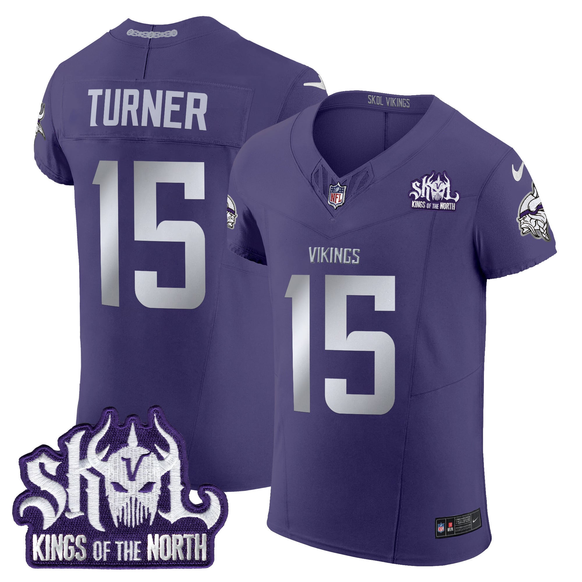 Men's Minnesota Vikings 2024 Winter Warrior Skol Patch Vapor Elite Jersey - All Stitched