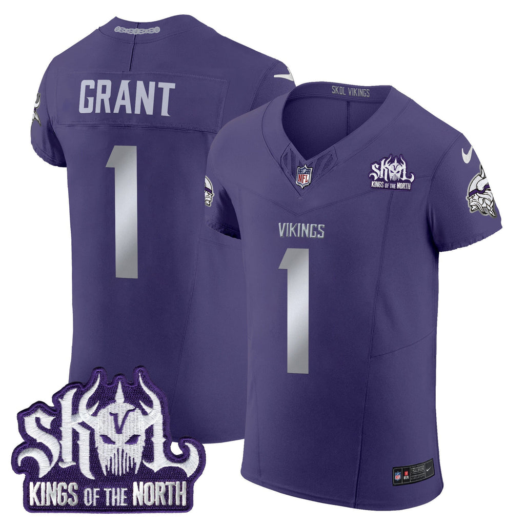 Men's Minnesota Vikings 2024 Winter Warrior Skol Patch Vapor Elite Jersey - All Stitched