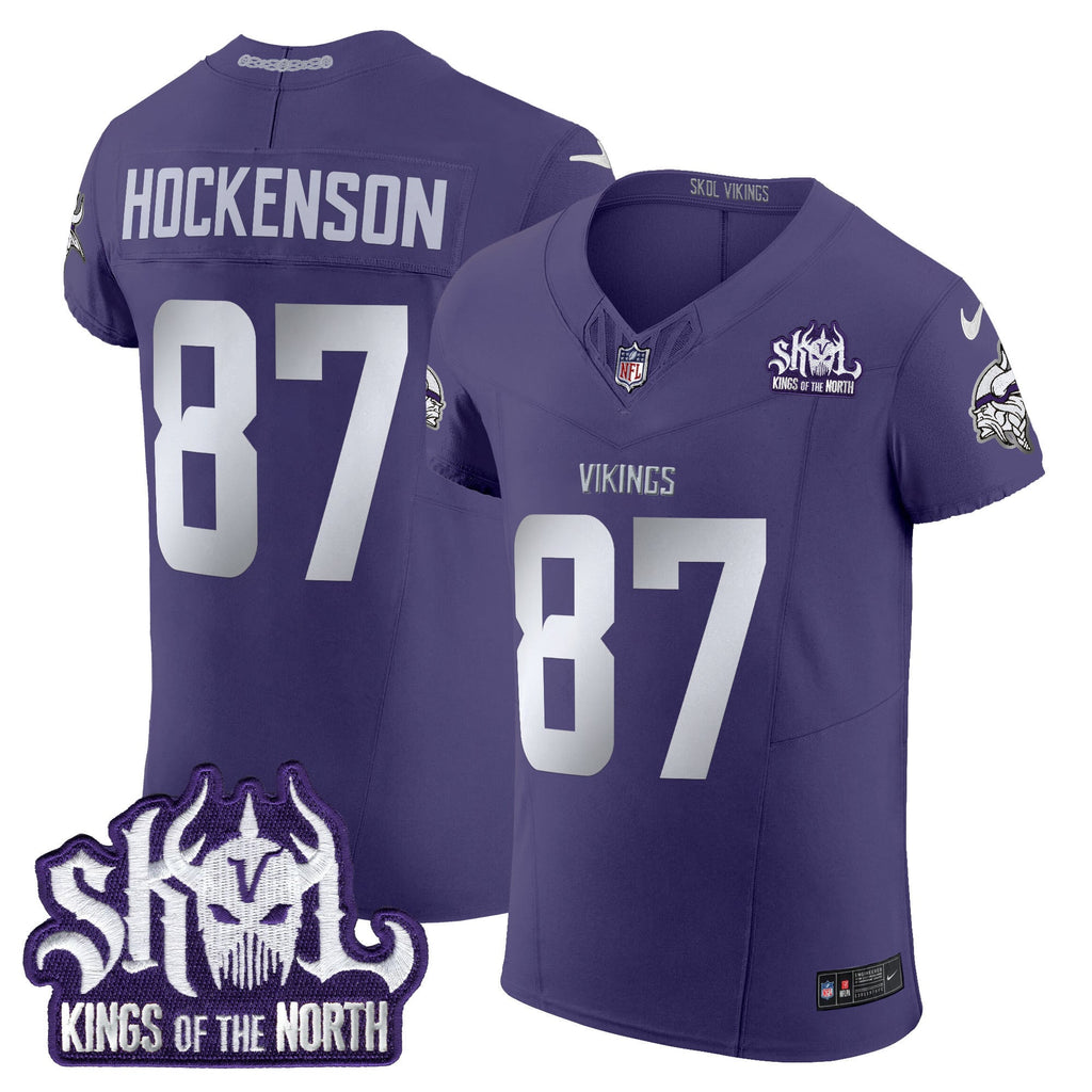 Men's Minnesota Vikings 2024 Winter Warrior Skol Patch Vapor Elite Jersey - All Stitched