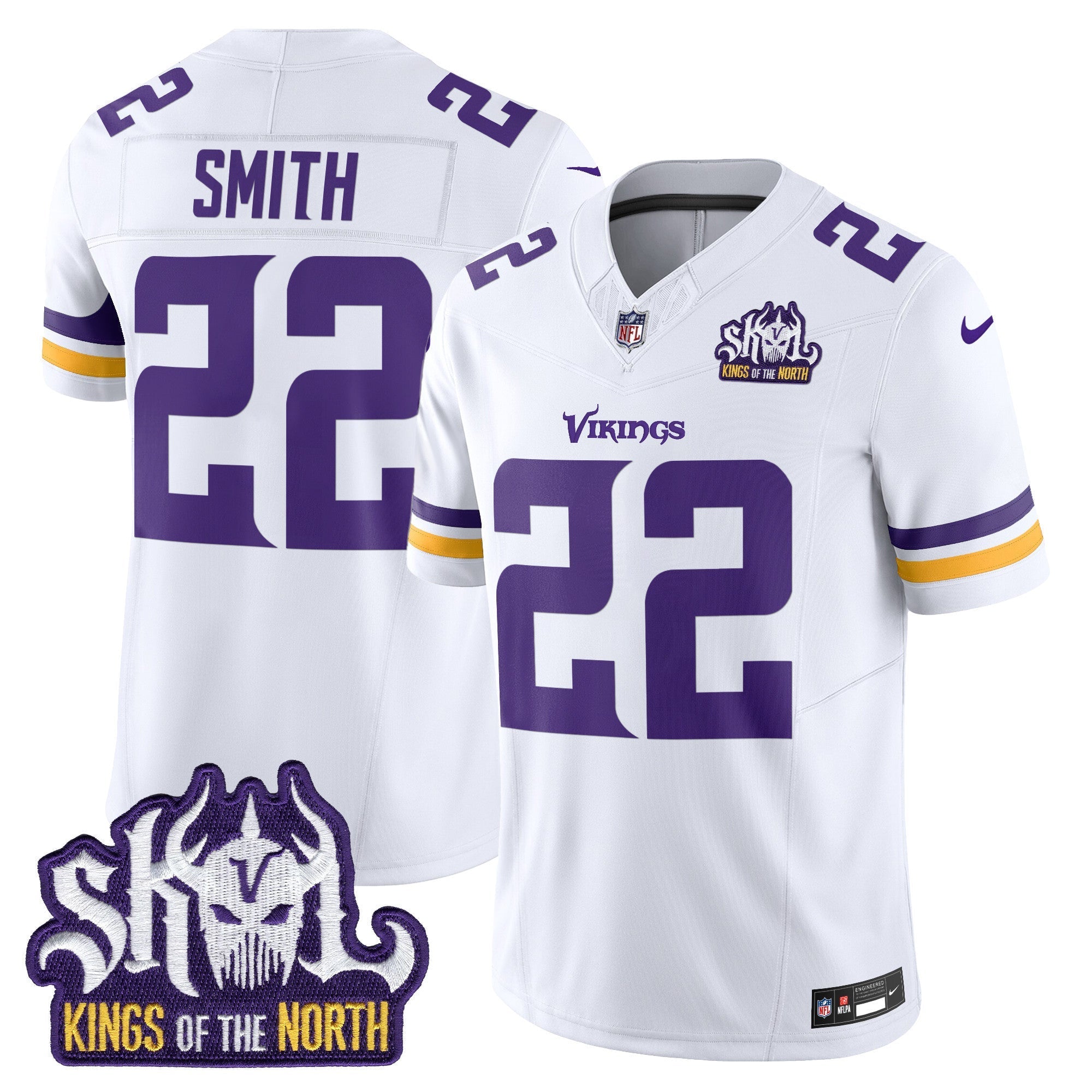 Men's Minnesota Vikings King Of The North Patch Vapor Limited Jersey - All Stitched