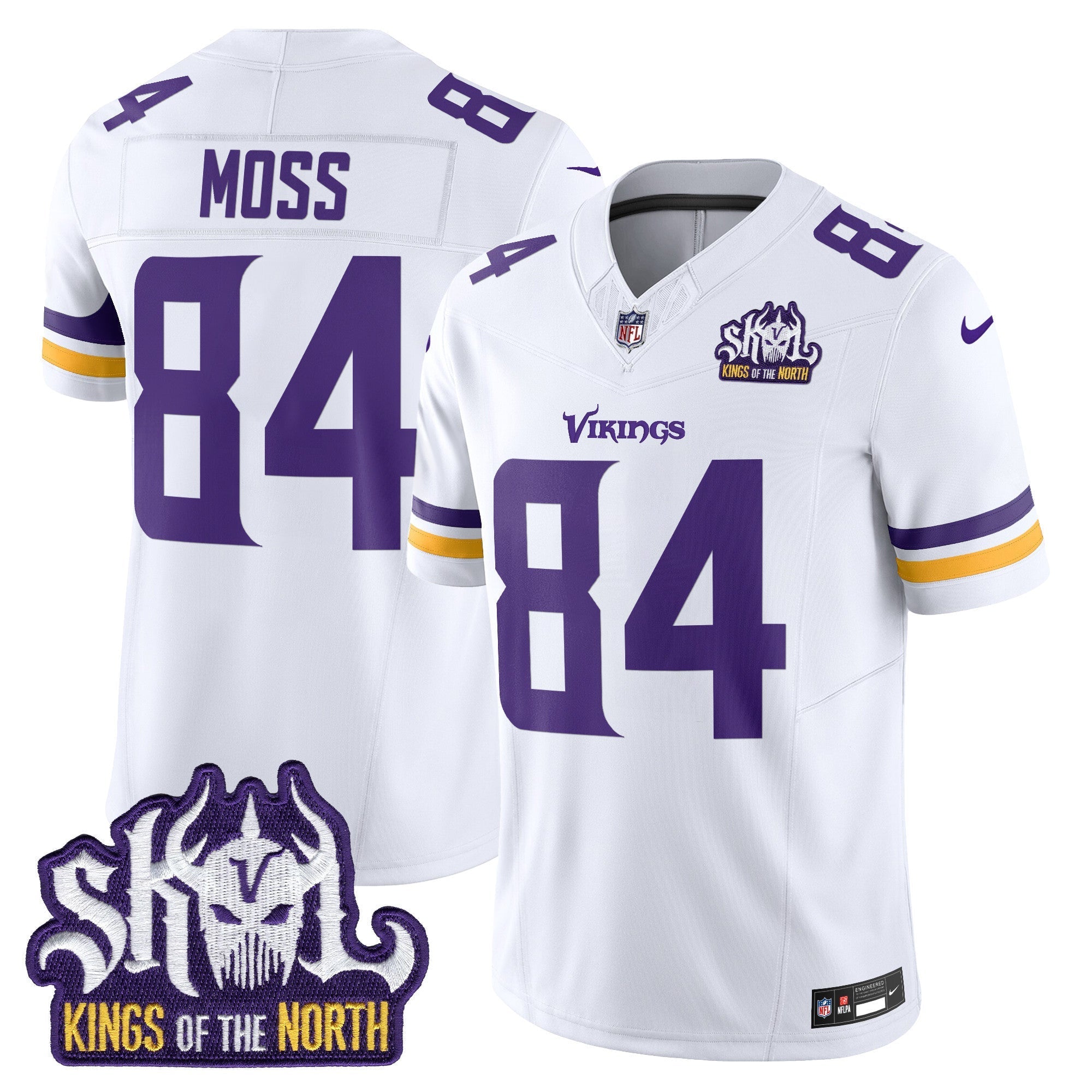 Men's Minnesota Vikings King Of The North Patch Vapor Limited Jersey - All Stitched