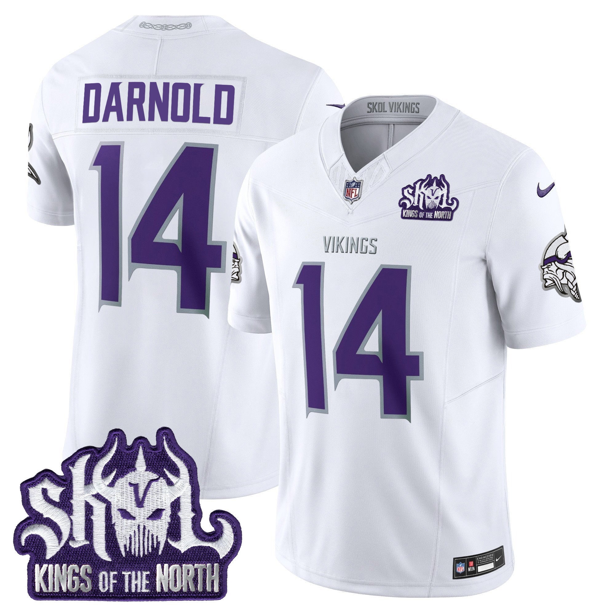 Men's Minnesota Vikings King Of The North Patch Vapor Limited Jersey - All Stitched