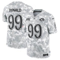 Aaron Donald Los Angeles Rams 2024 Salute to Service Vapor Limited Jersey - Arctic Camo - All Stitched