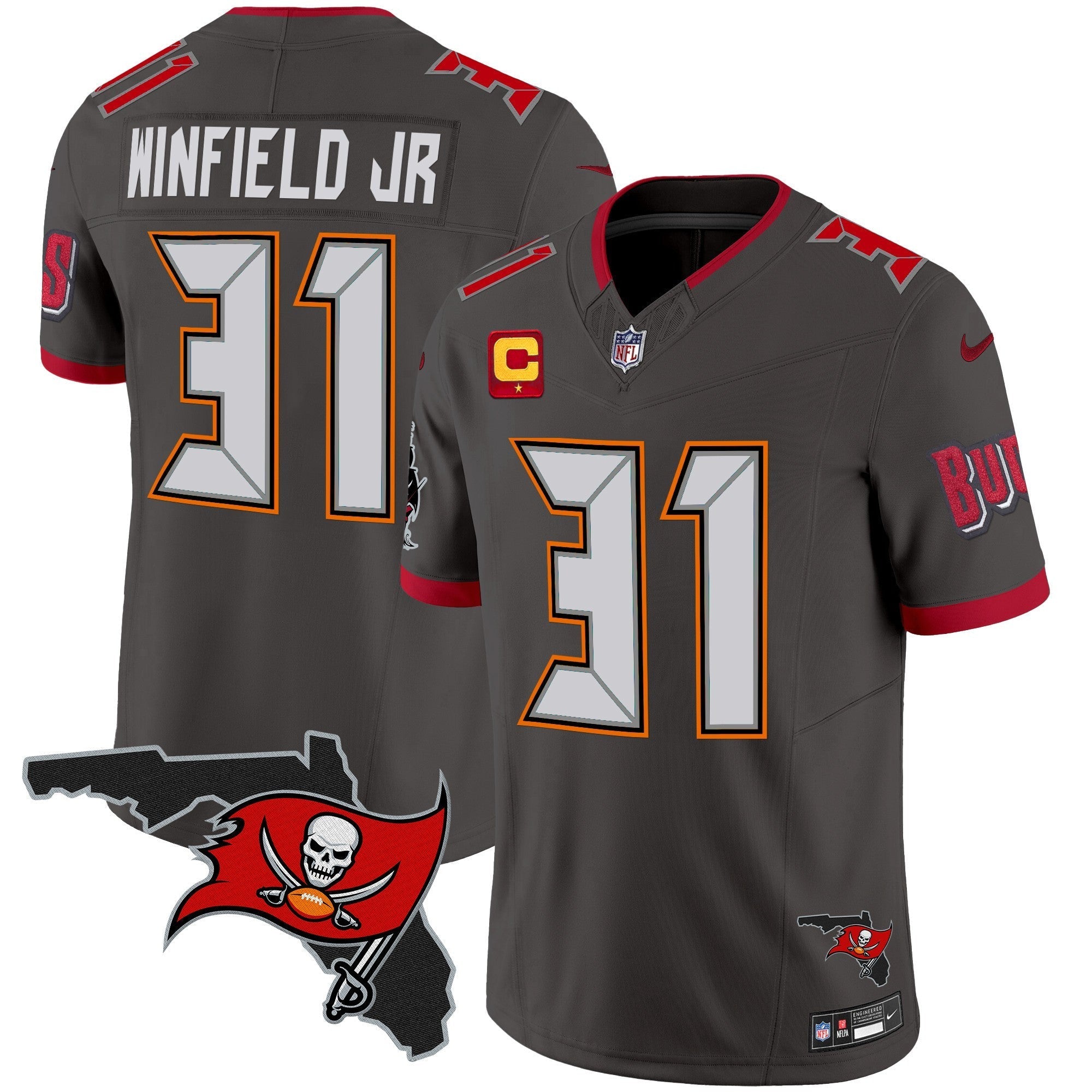 Men's Buccaneers Florida Patch Vapor Limited Jersey V2 - All Stitched