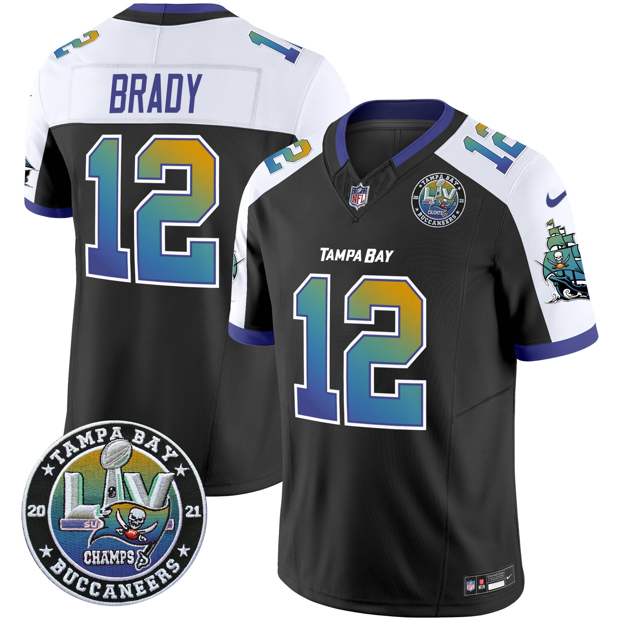 Men's Buccaneers Tampa City Super Bowl LIV Patch Vapor Limited Jersey - All Stitched