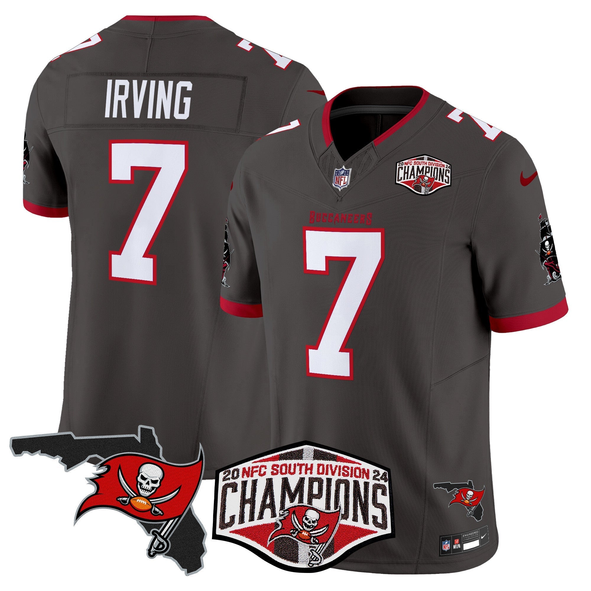Men's Buccaneers 2024 NFC South Division Champions Patch Vapor Limited Jersey - All Stitched