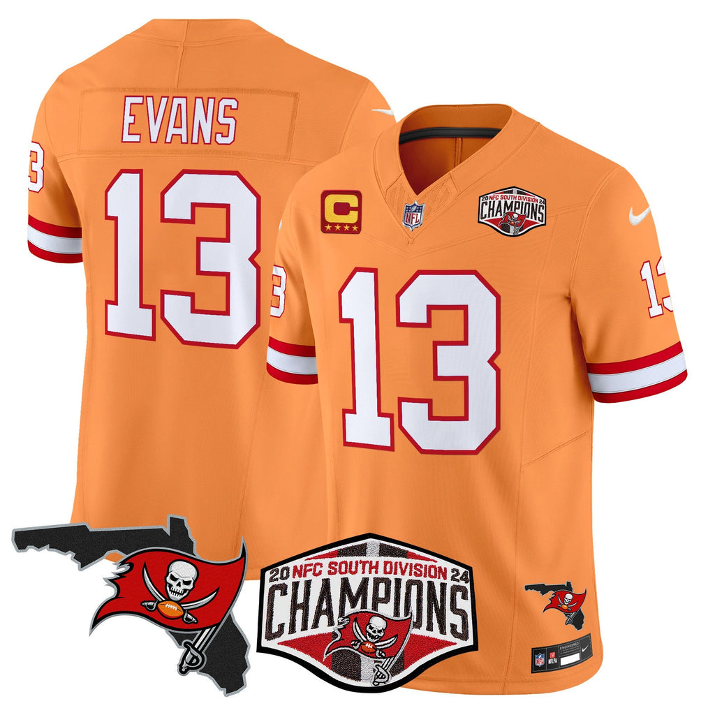 Men's Buccaneers 2024 NFC South Division Champions Patch Vapor Limited Jersey - All Stitched