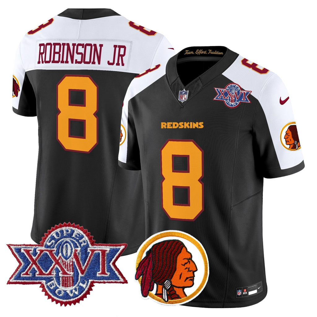Men's Washington Redskins Throwback 1992 Super Bowl XXVI Patch Vapor Limited Jersey V2 - All Stitched