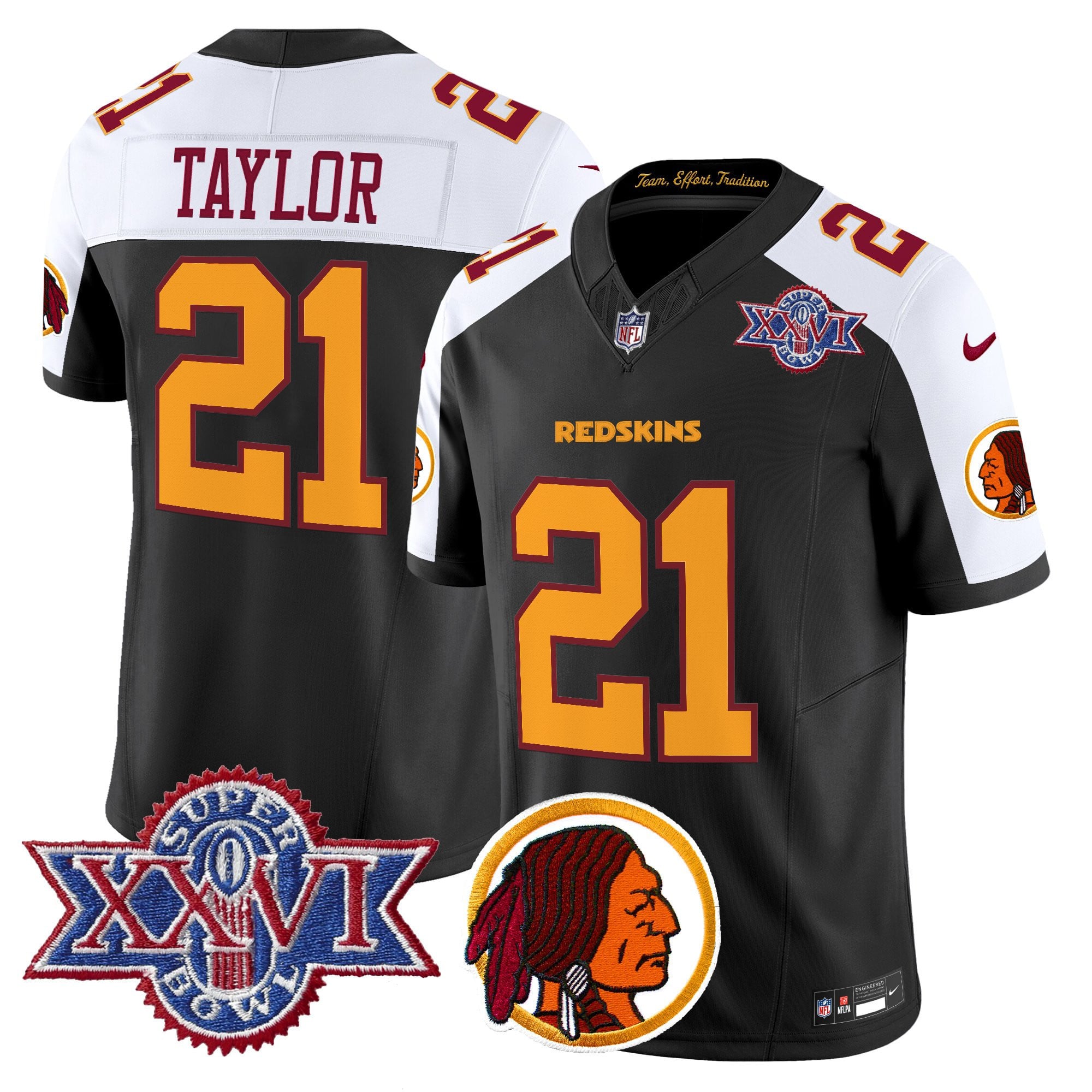 Men's Washington Redskins Throwback 1992 Super Bowl XXVI Patch Vapor Limited Jersey V2 - All Stitched