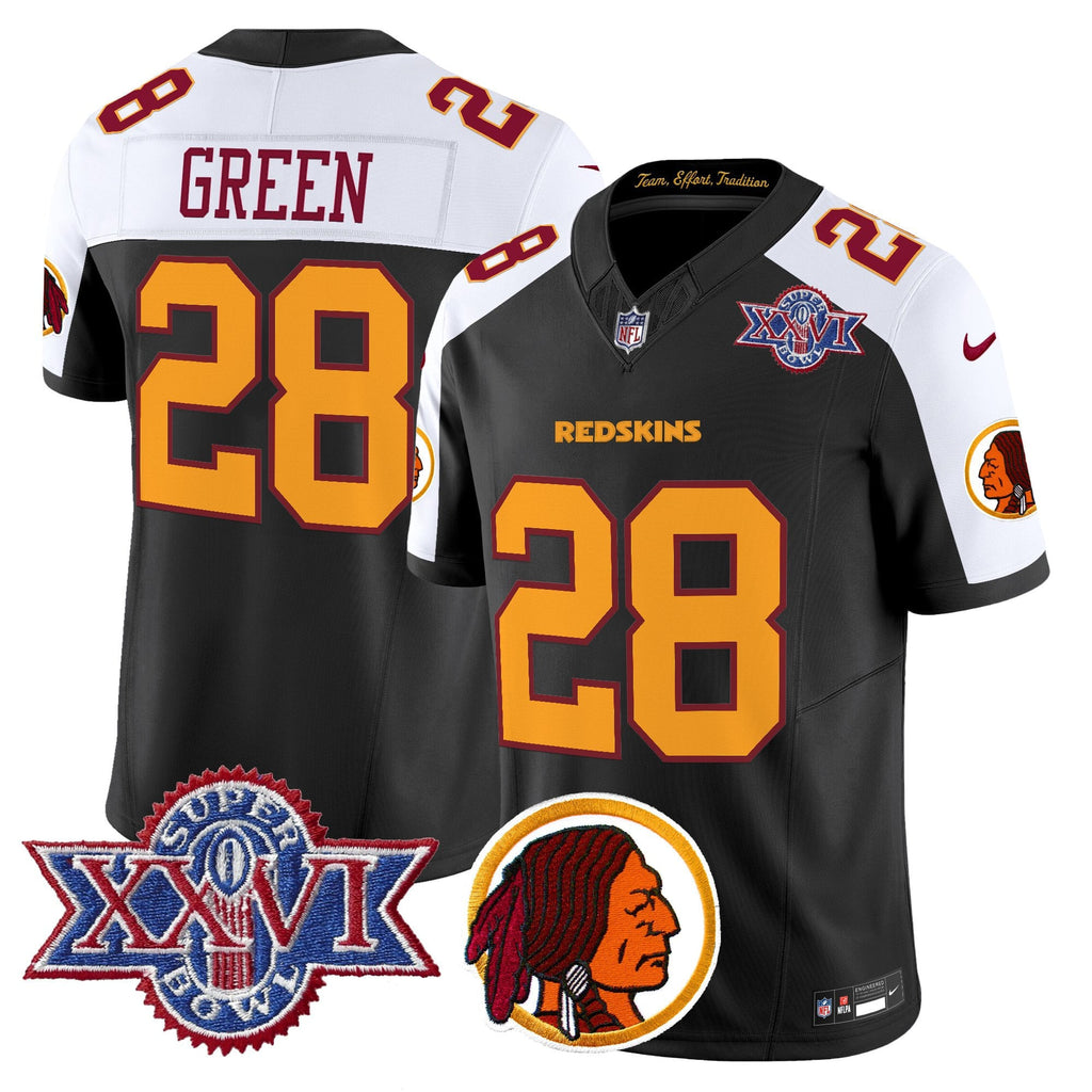 Men's Washington Redskins Throwback 1992 Super Bowl XXVI Patch Vapor Limited Jersey V2 - All Stitched