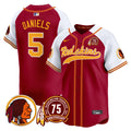 Men's Washington Redskins 75th Patch Throwback Vapor Premier Limited Jersey - All Stitched