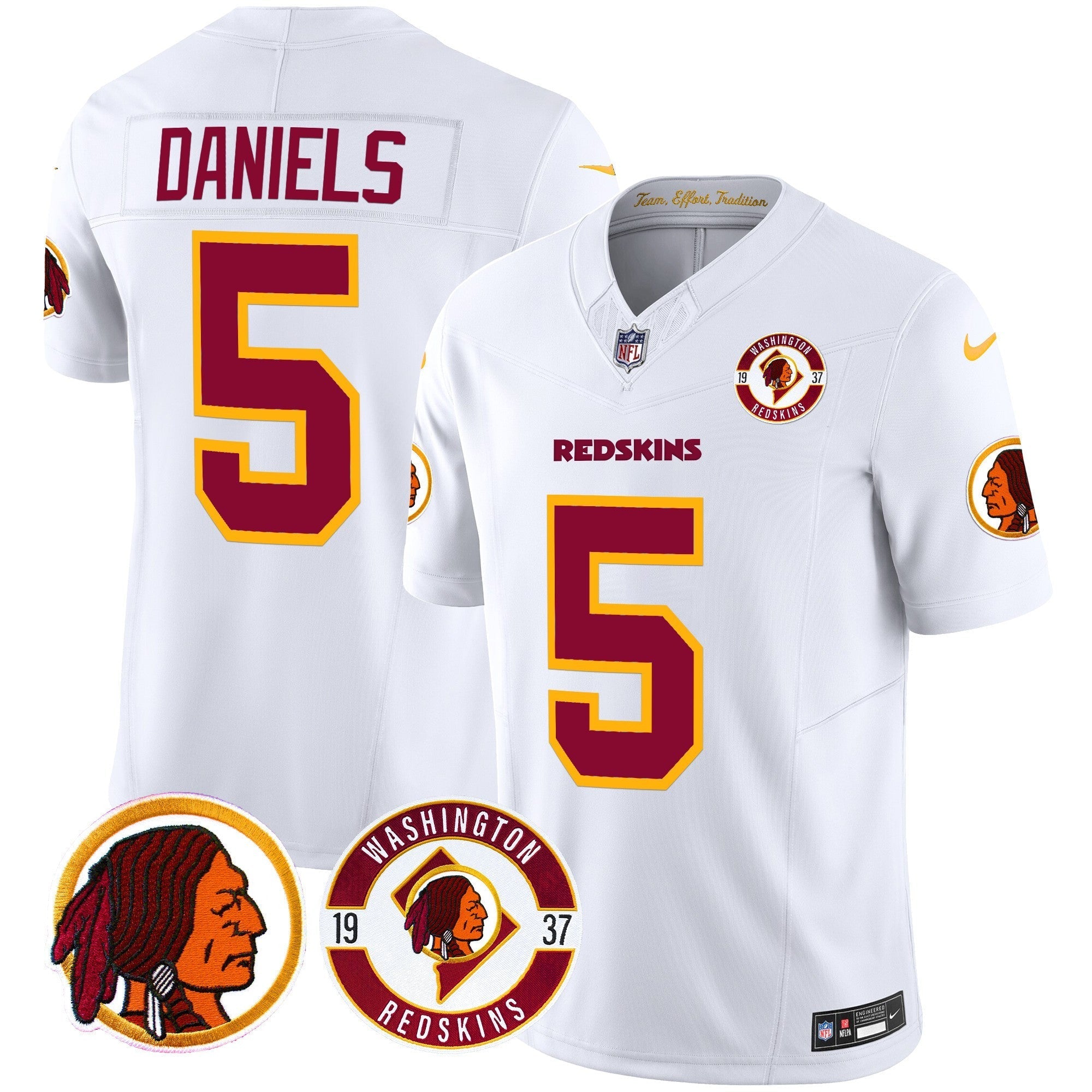 Men's Washington Redskins 2024 Vapor Limited Jersey - Est. 1937 Patch - All Stitched