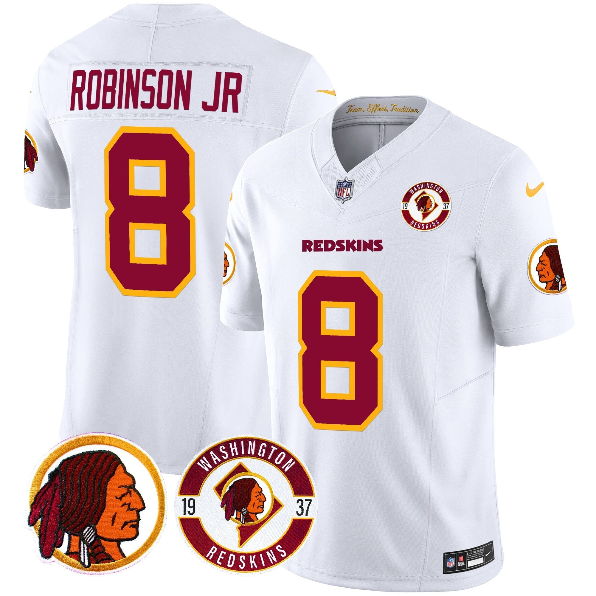 Men's Washington Redskins 2024 Vapor Limited Jersey - Est. 1937 Patch - All Stitched