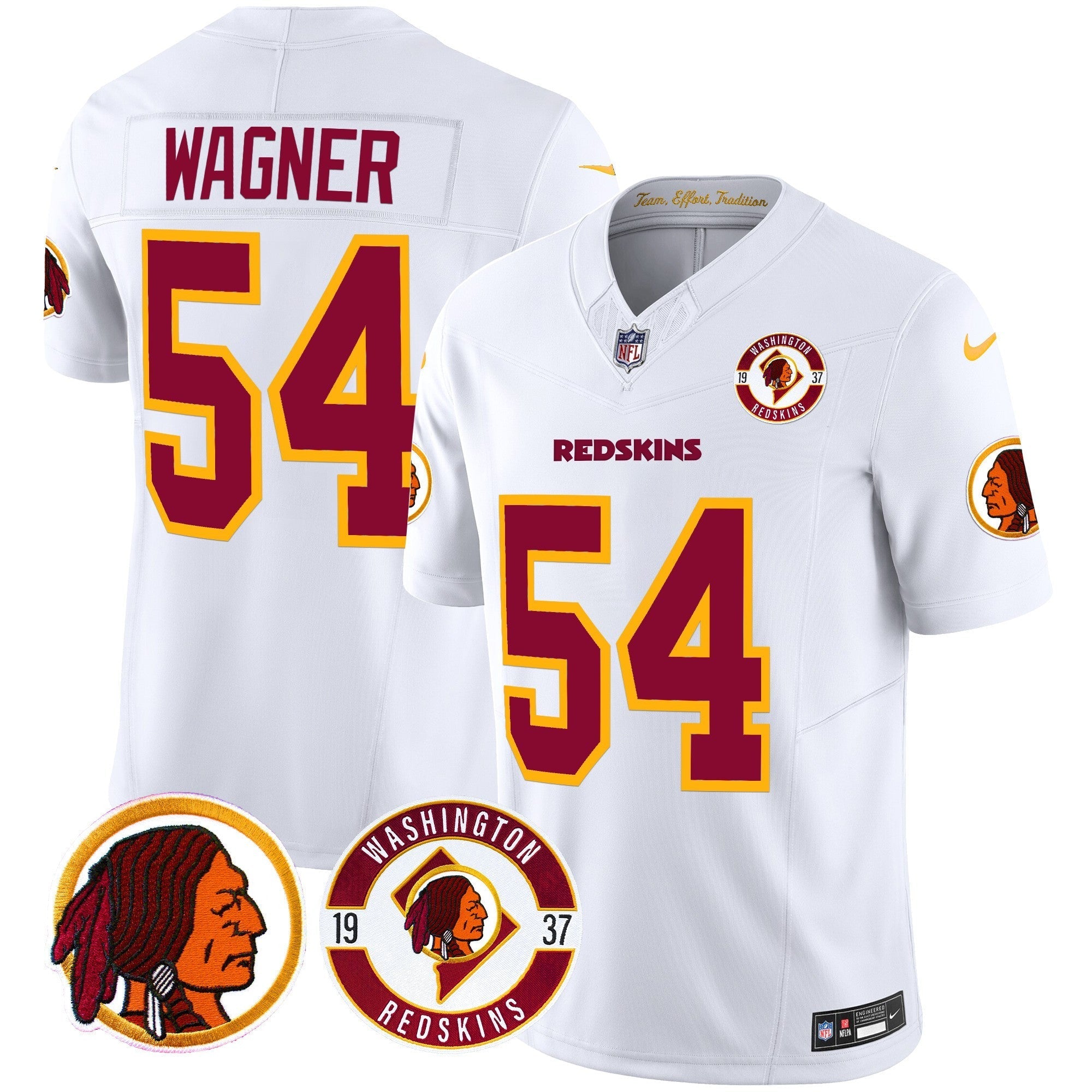 Men's Washington Redskins 2024 Vapor Limited Jersey - Est. 1937 Patch - All Stitched