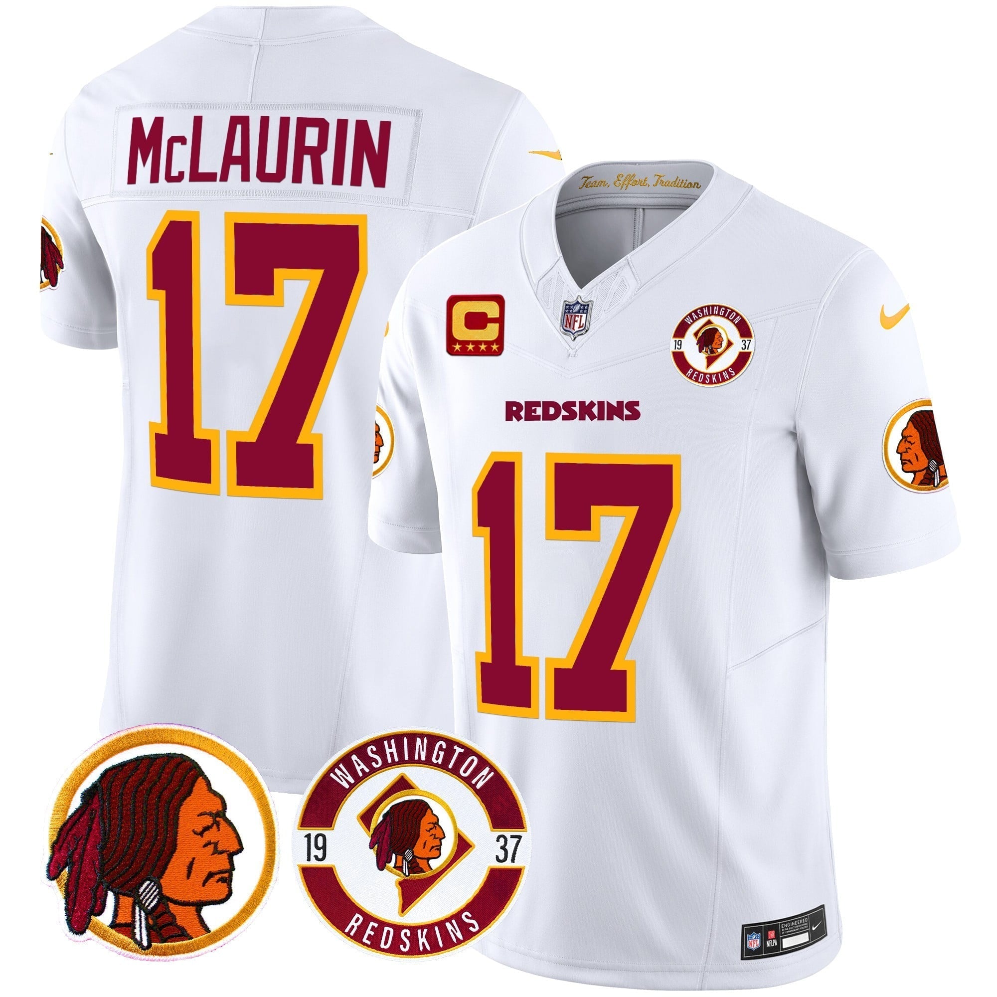 Men's Washington Redskins 2024 Vapor Limited Jersey - Est. 1937 Patch - All Stitched
