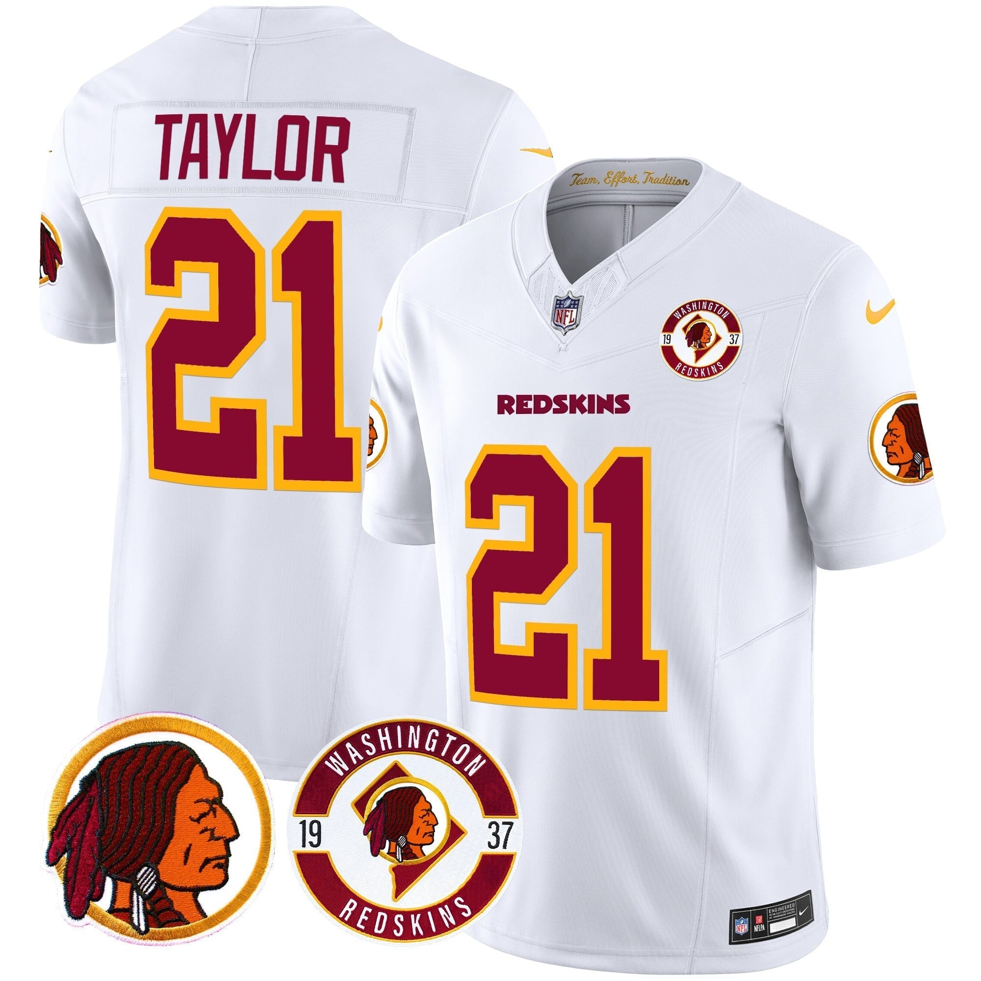 Men's Washington Redskins 2024 Vapor Limited Jersey - Est. 1937 Patch - All Stitched