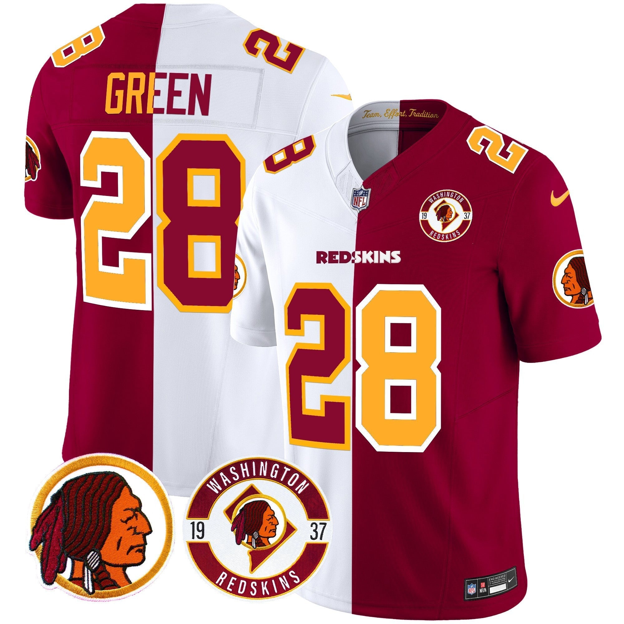 Men's Washington Redskins 2024 Vapor Limited Jersey - Est. 1937 Patch - All Stitched