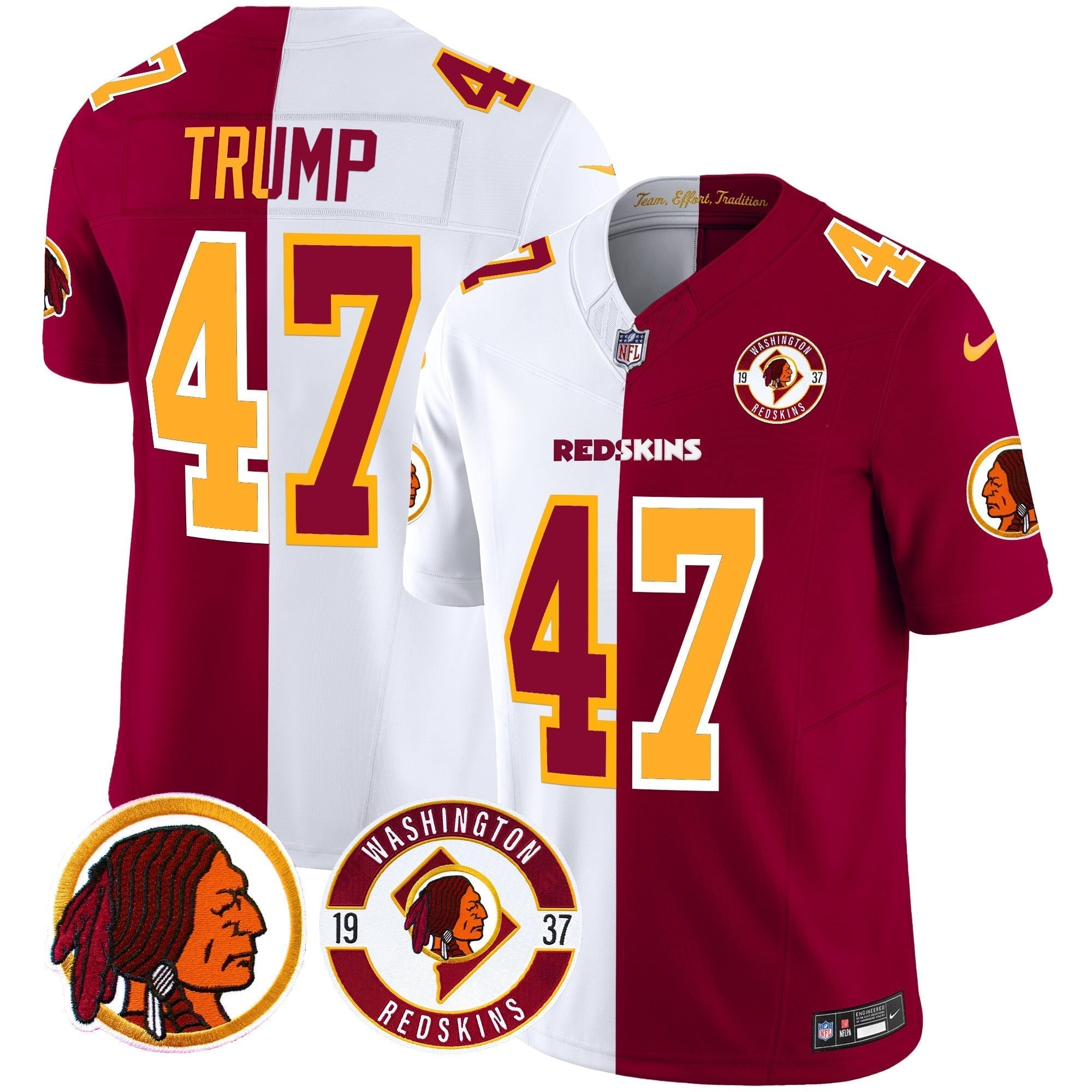 Men's Washington Redskins 2024 Vapor Limited Jersey - Est. 1937 Patch - All Stitched