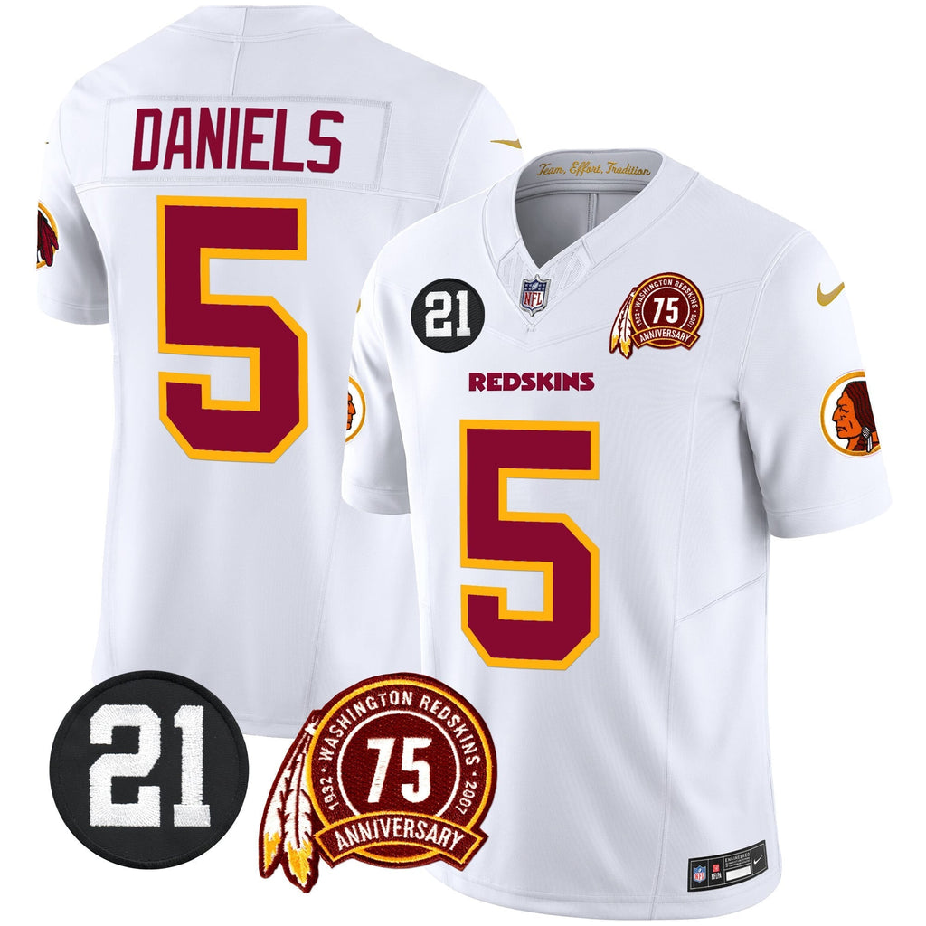 Men's Washington Redskins 75th & Sean Taylor Patch Vapor Limited Jersey - All Stitched