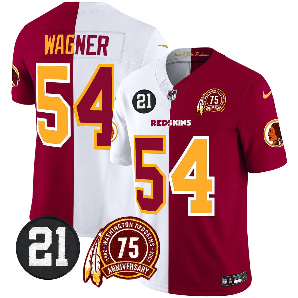 Men's Washington Redskins 75th & Sean Taylor Patch Vapor Limited Jersey - All Stitched