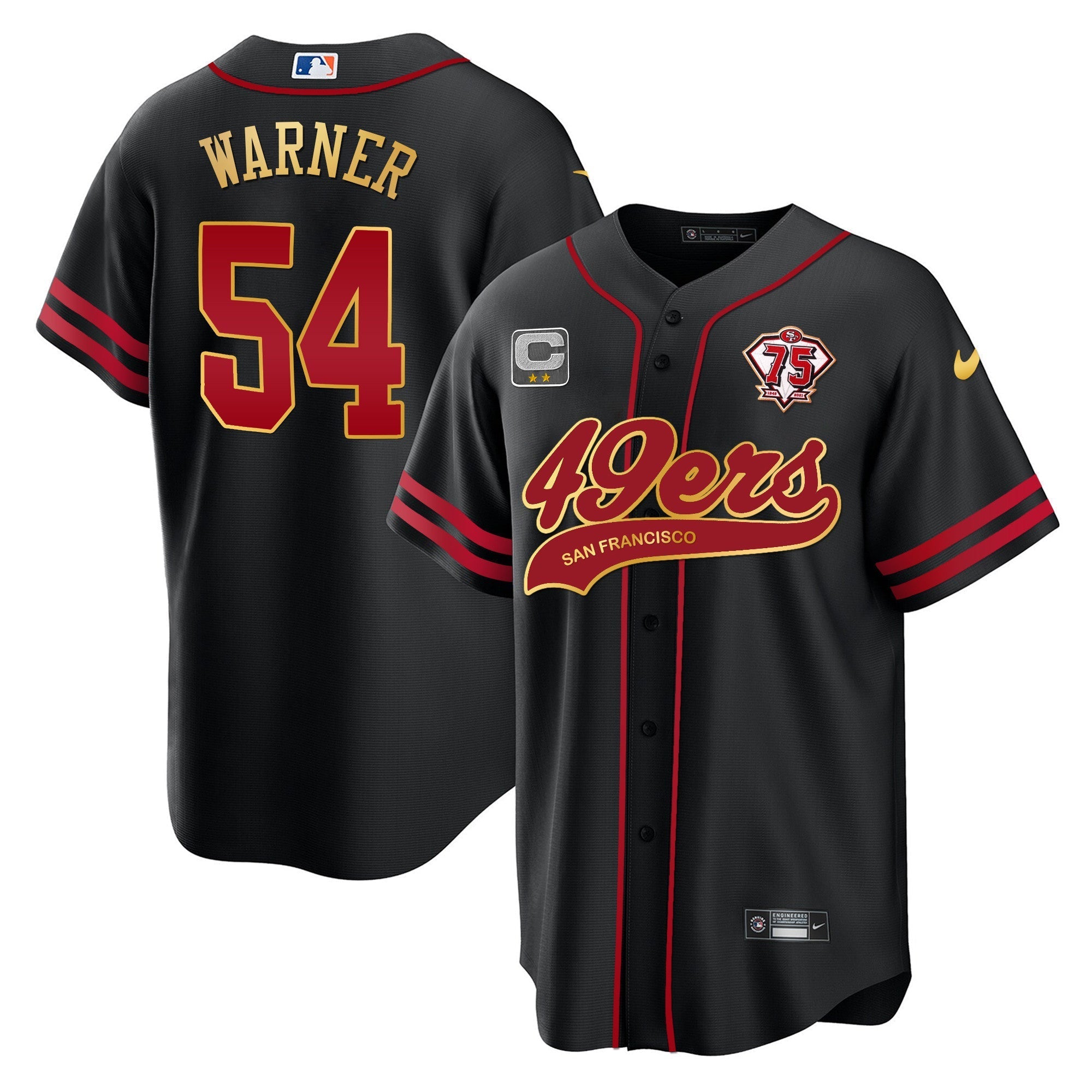 Men's 49ers Cool Base Gold Limited Jersey V2 - All Stitched