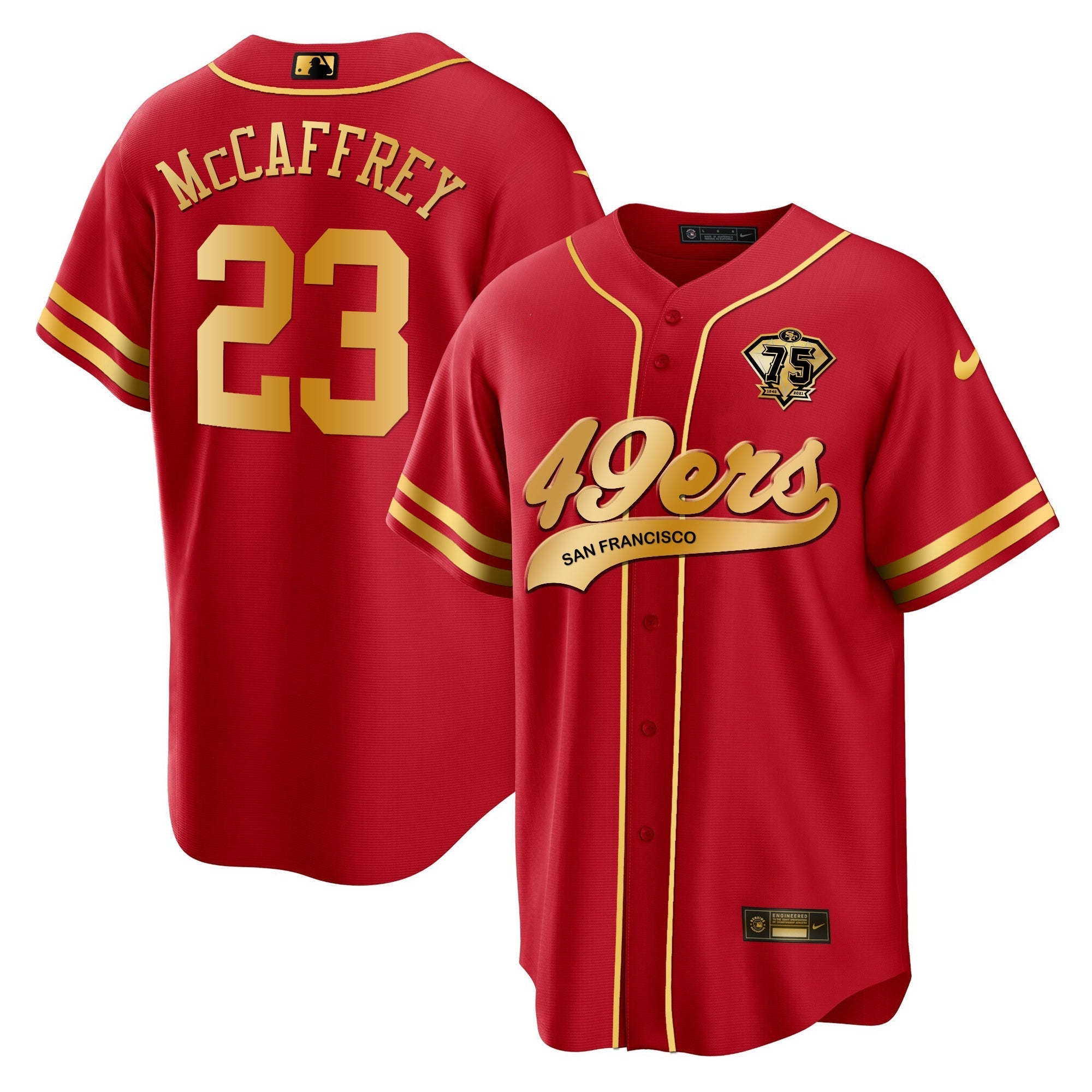Men's 49ers Cool Base Gold Limited Jersey V2 - All Stitched