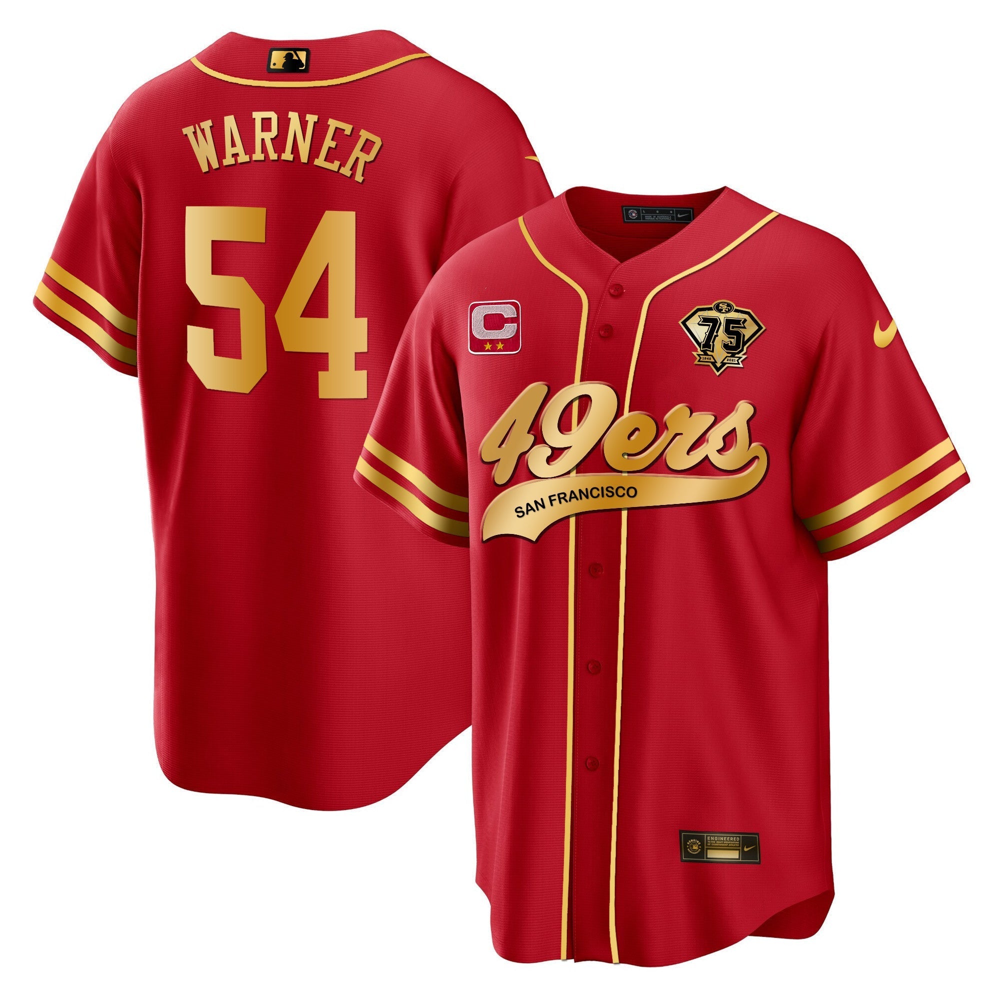 Men's 49ers Cool Base Gold Limited Jersey V2 - All Stitched