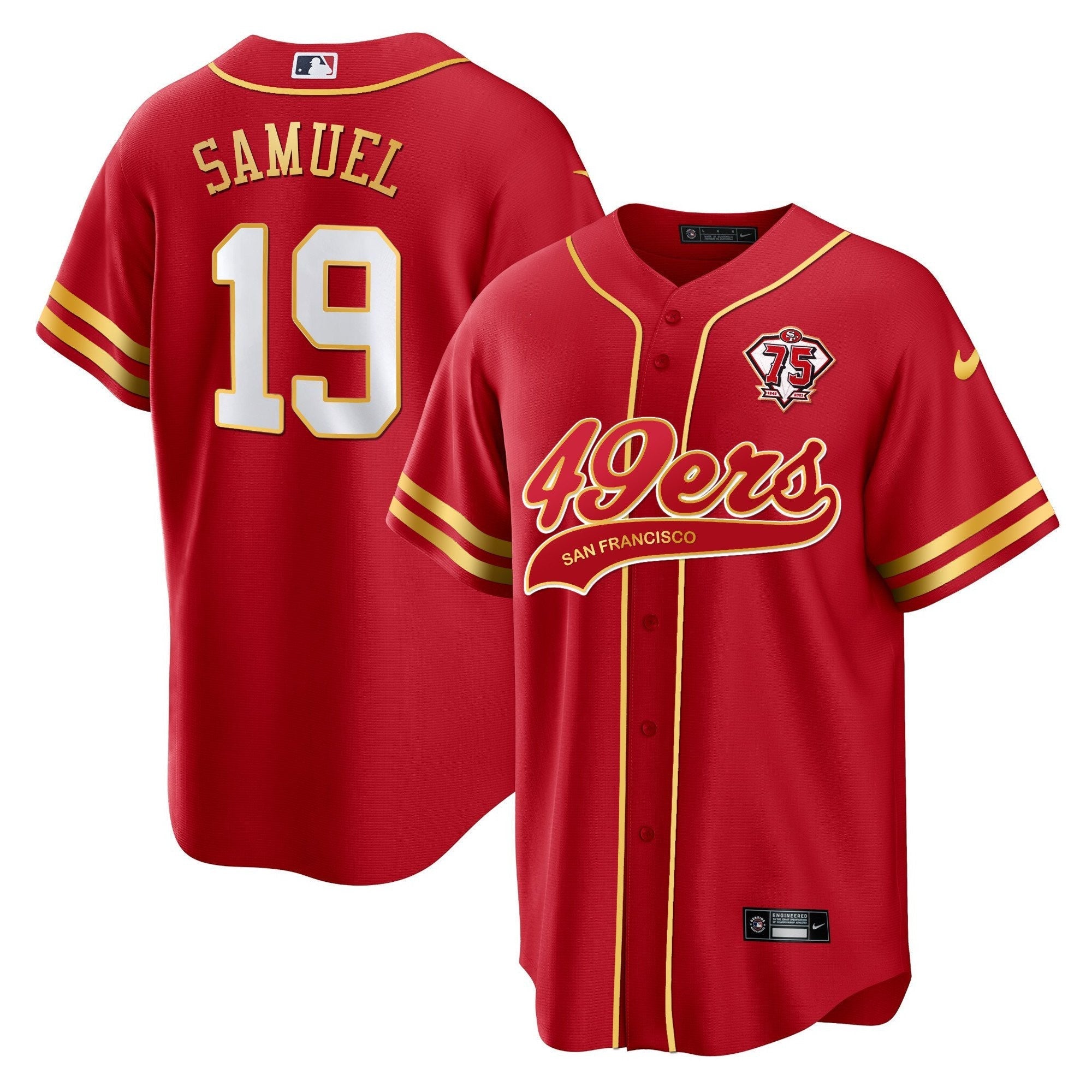 Men's 49ers Cool Base Gold Limited Jersey V2 - All Stitched