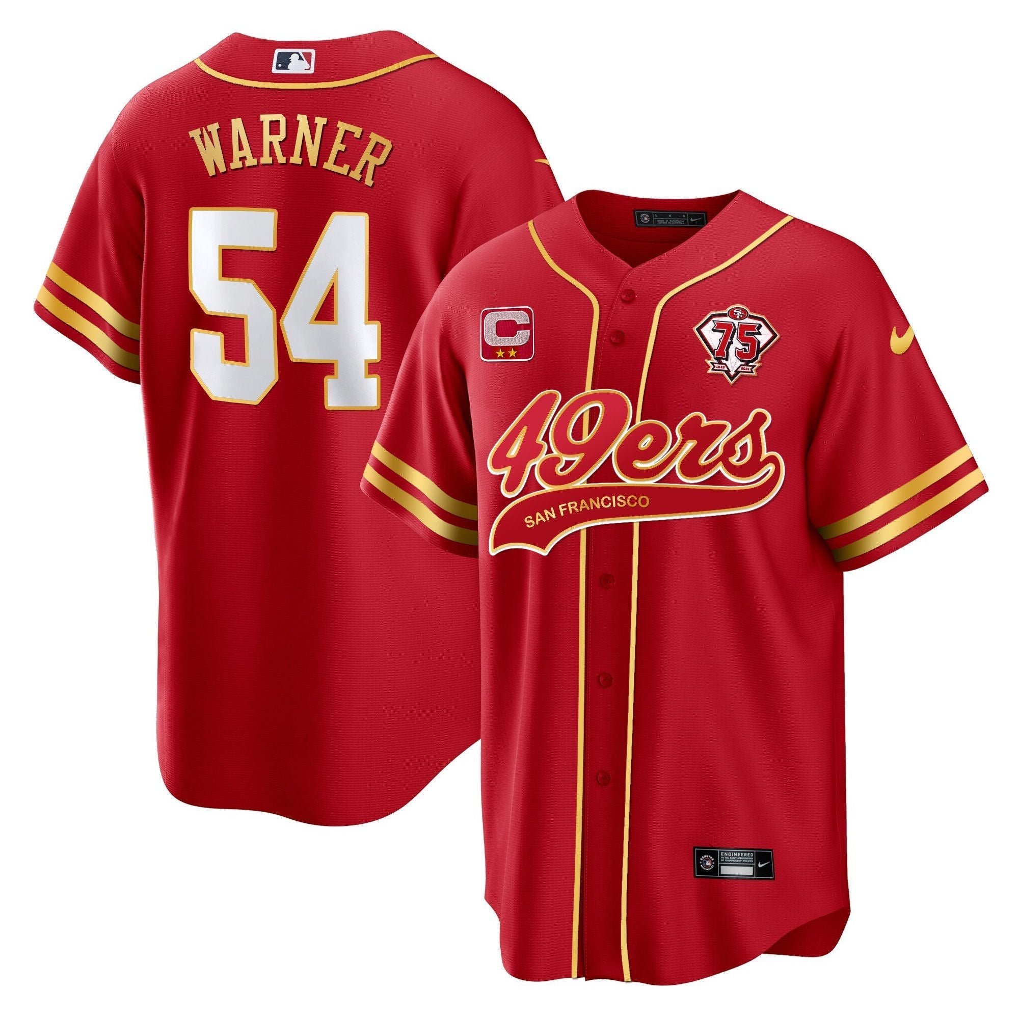 Men's 49ers Cool Base Gold Limited Jersey V2 - All Stitched