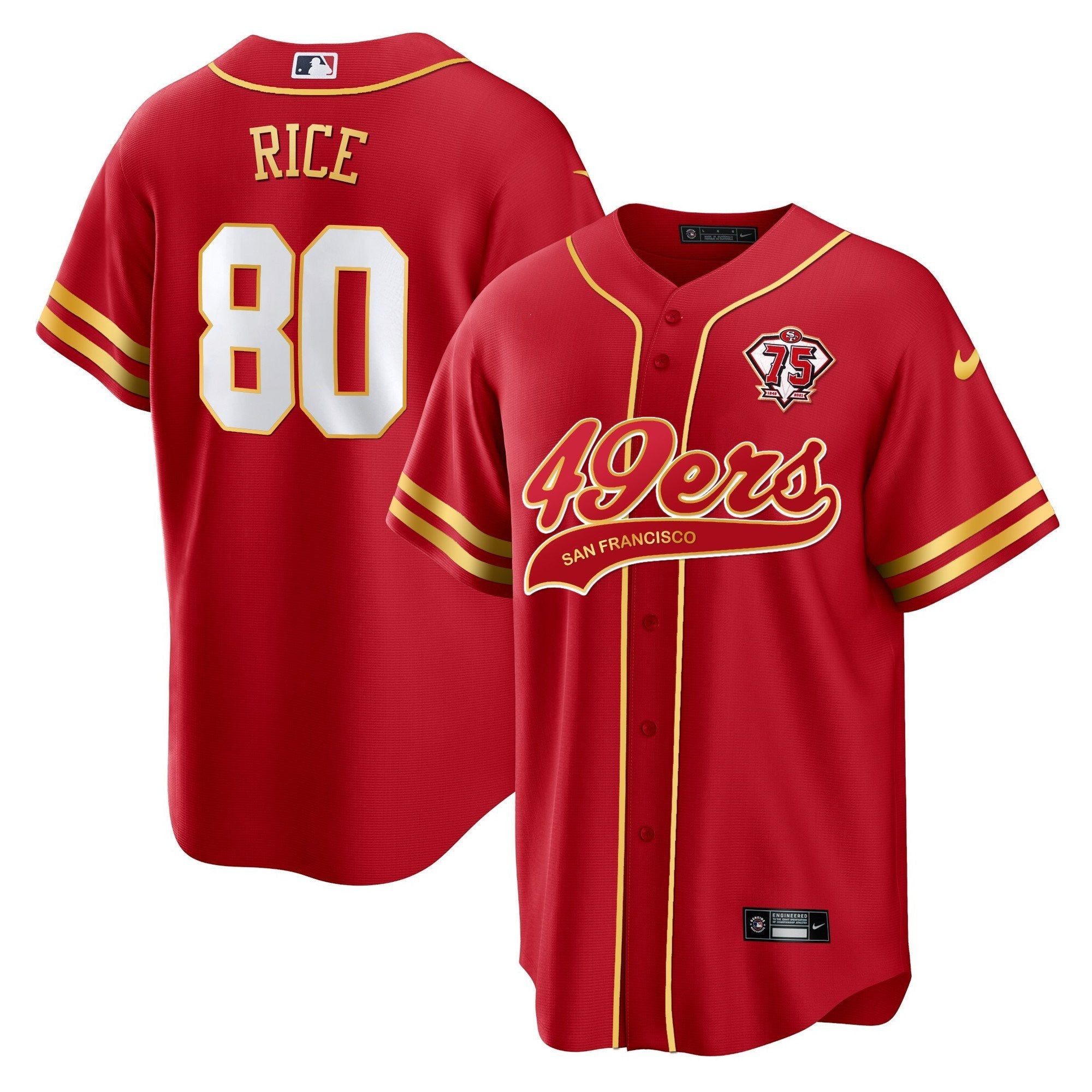 Men's 49ers Cool Base Gold Limited Jersey V2 - All Stitched