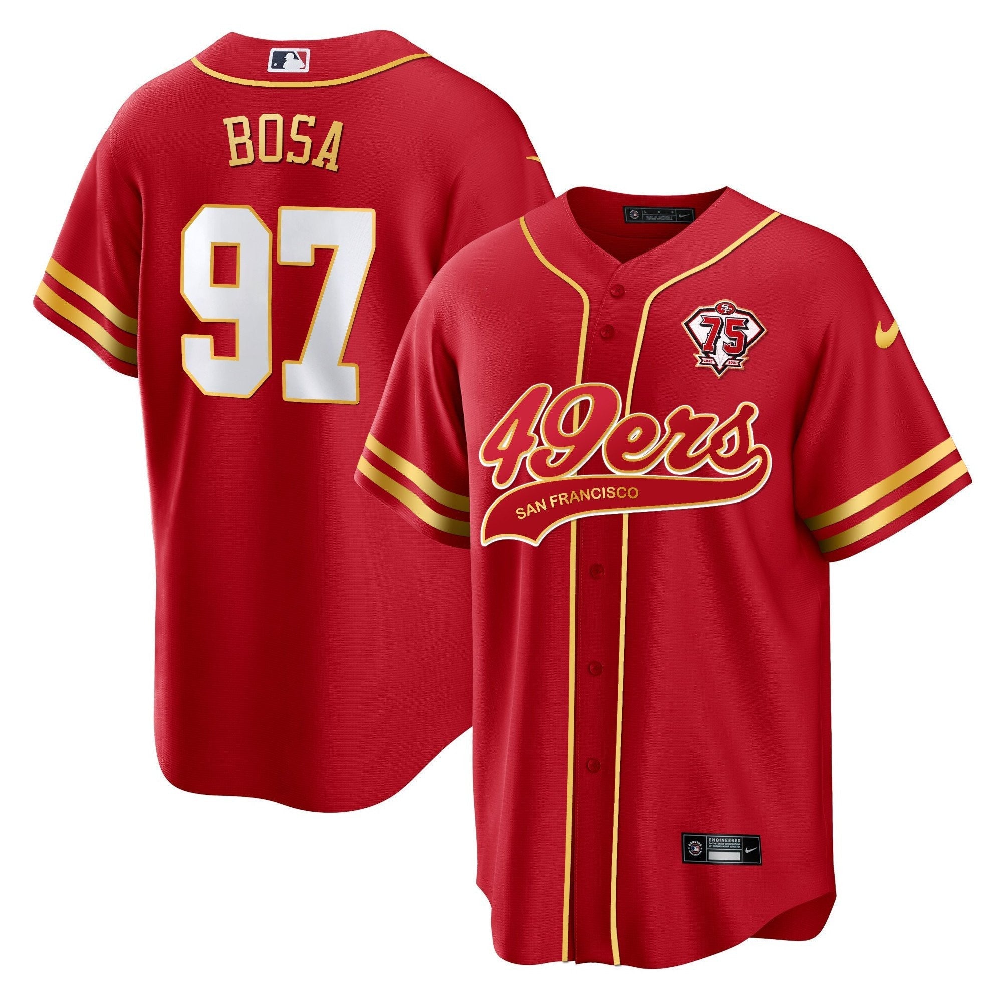 Men's 49ers Cool Base Gold Limited Jersey V2 - All Stitched