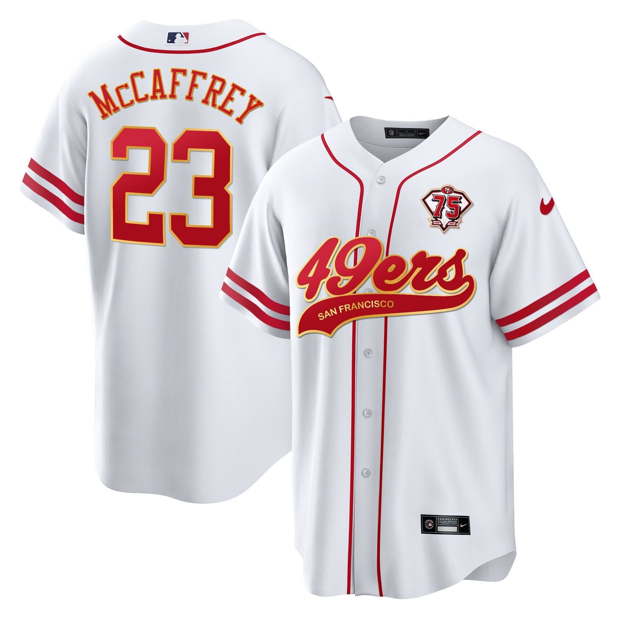 Men's 49ers Cool Base Gold Limited Jersey V2 - All Stitched