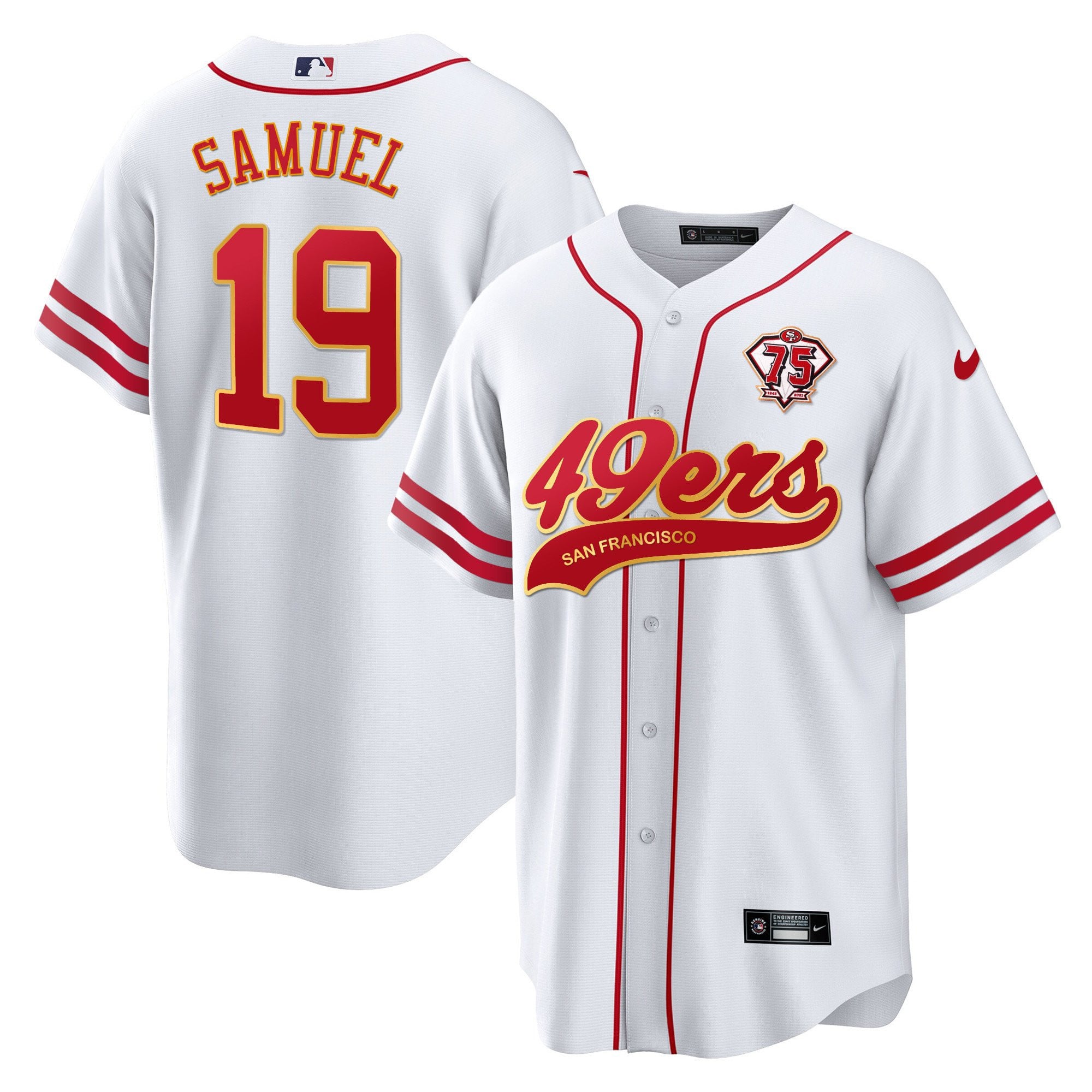Men's 49ers Cool Base Gold Limited Jersey V2 - All Stitched