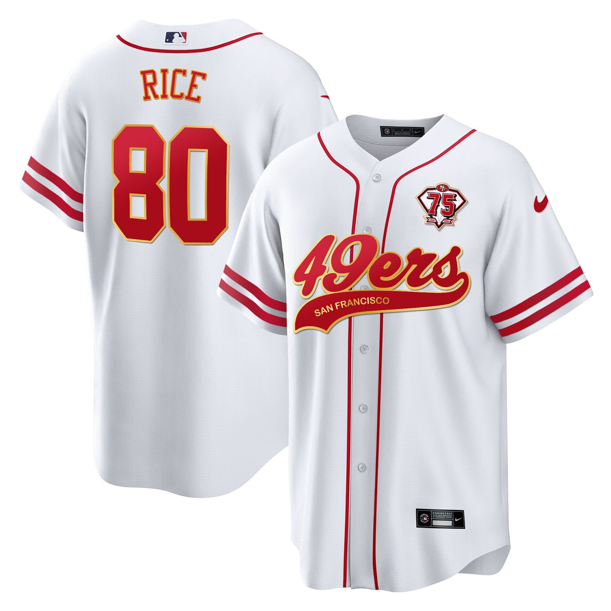 Men's 49ers Cool Base Gold Limited Jersey V2 - All Stitched