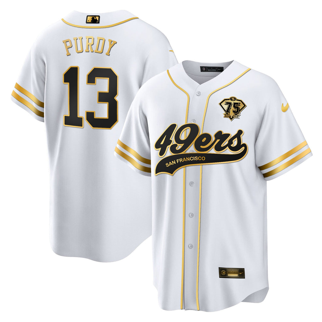 Men's 49ers Cool Base Gold Limited Jersey V2 - All Stitched