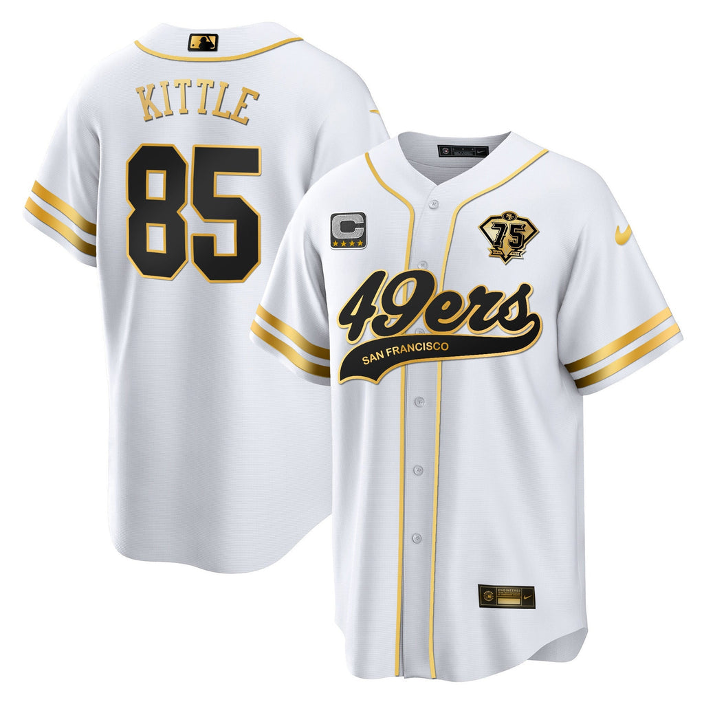 Men's 49ers Cool Base Gold Limited Jersey V2 - All Stitched