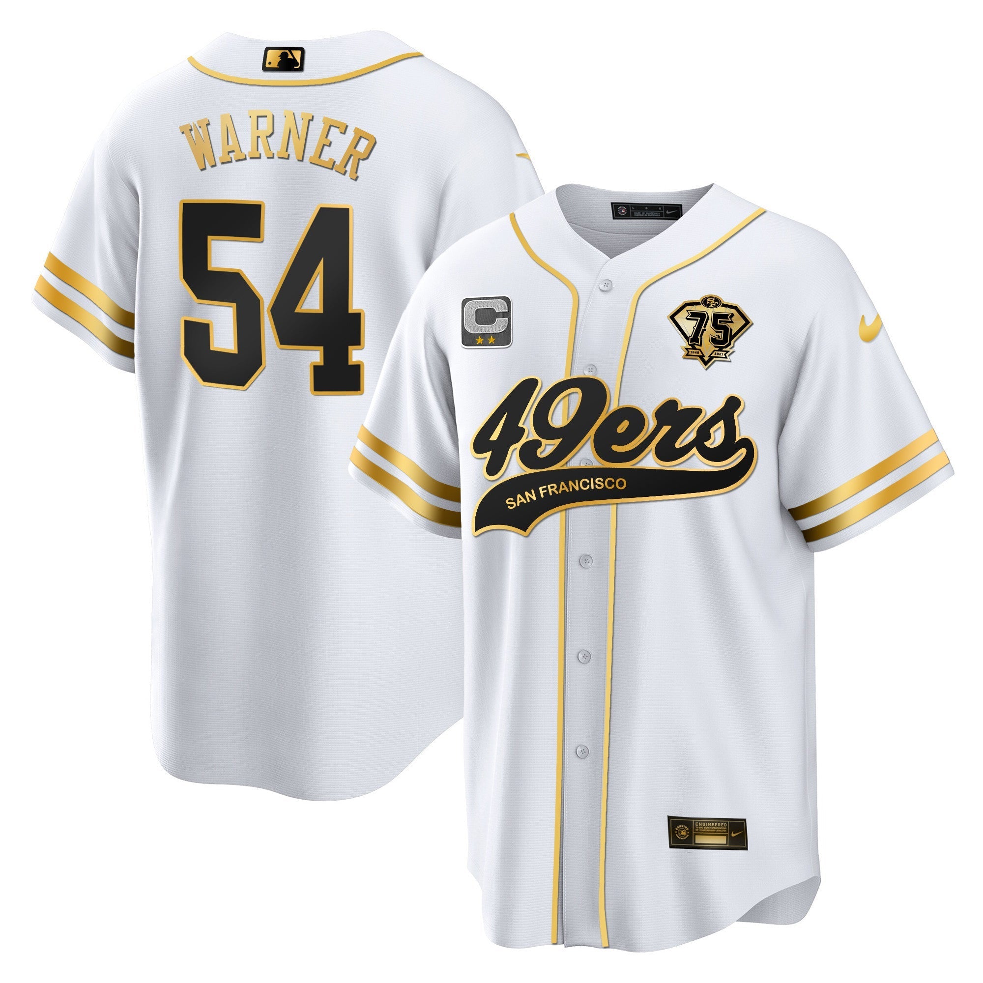 Men's 49ers Cool Base Gold Limited Jersey V2 - All Stitched