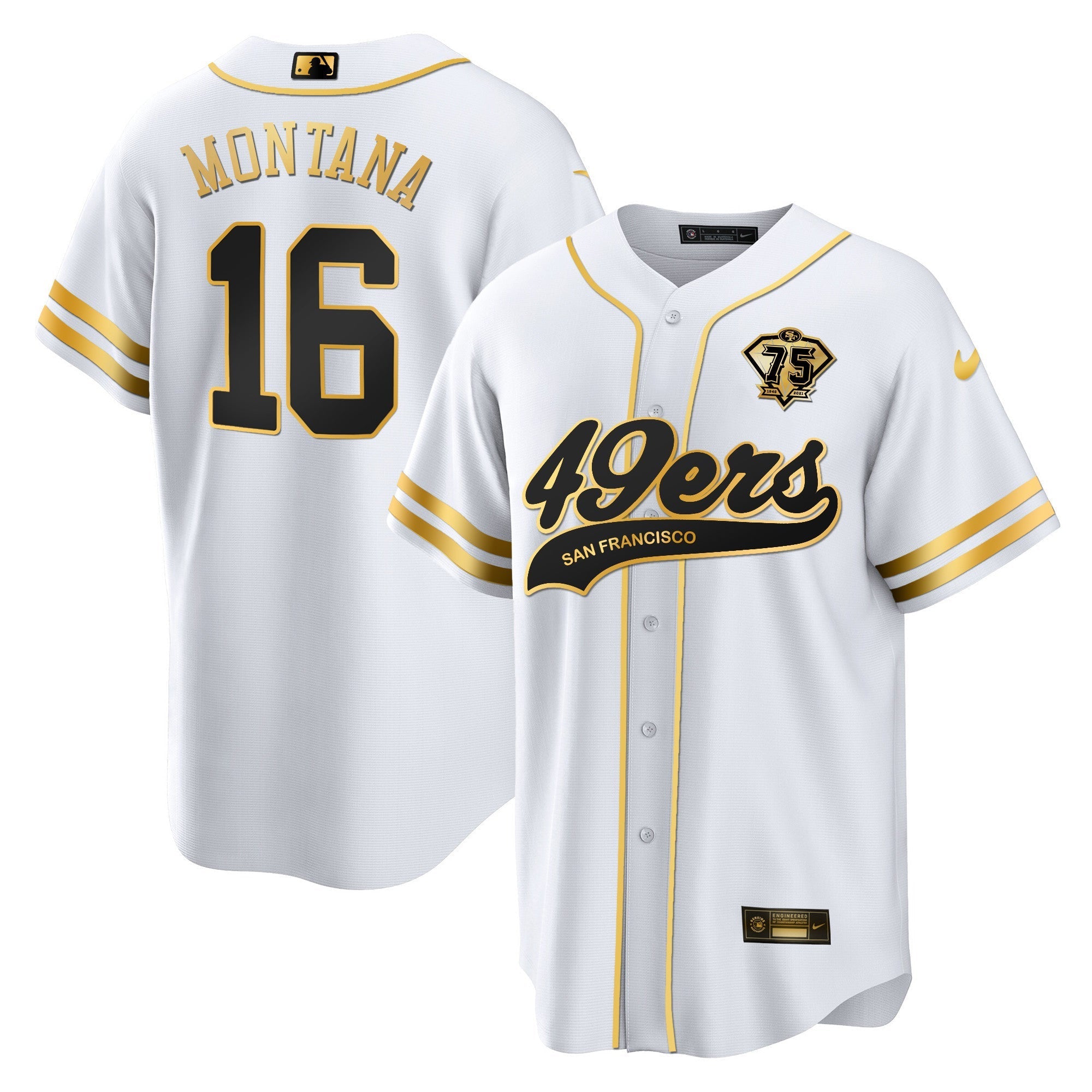 Men's 49ers Cool Base Gold Limited Jersey V2 - All Stitched