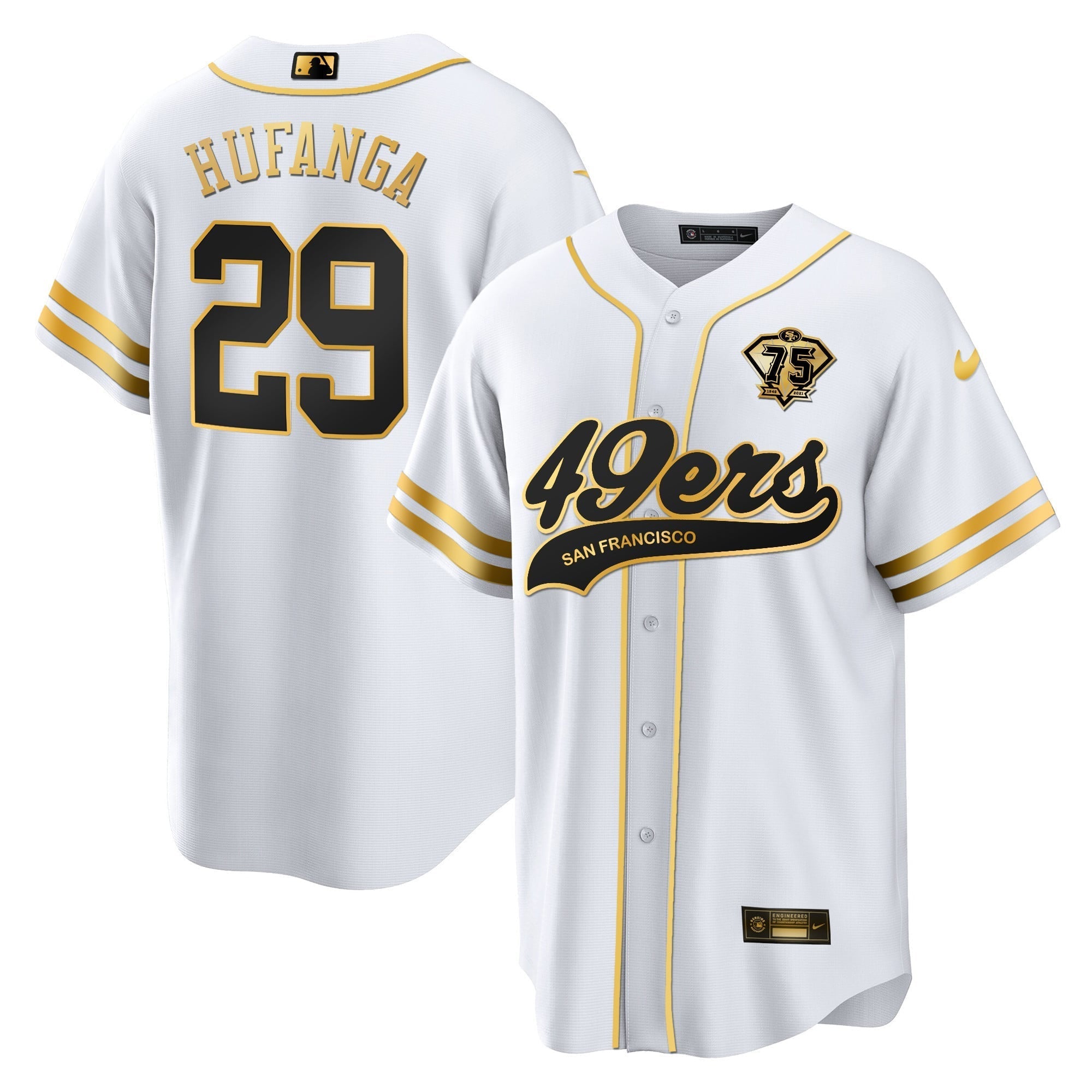 Men's 49ers Cool Base Gold Limited Jersey V2 - All Stitched