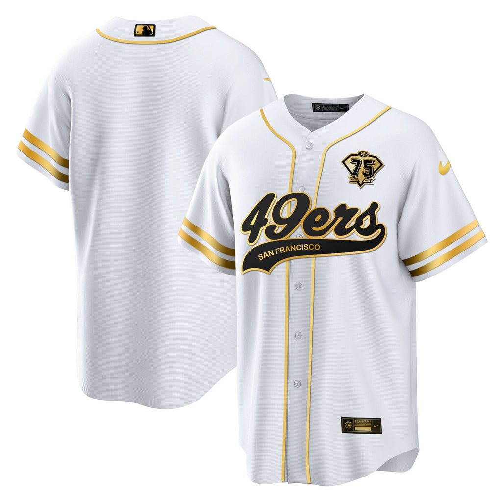 Men's 49ers Cool Base Gold Limited Jersey V2 - All Stitched