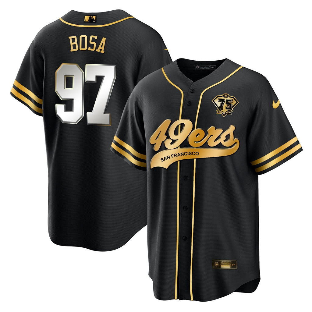 Men's 49ers Cool Base Gold Limited Jersey V2 - All Stitched