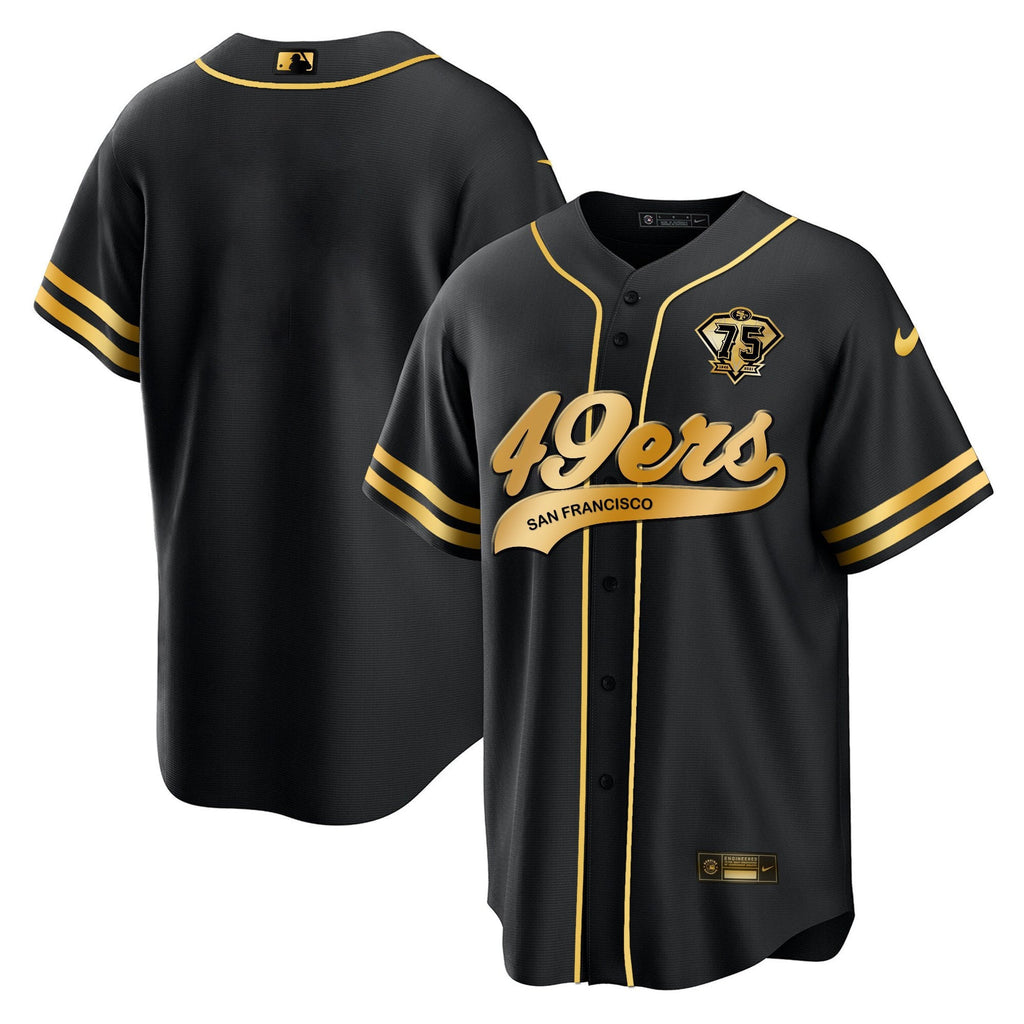 Men's 49ers Cool Base Gold Limited Jersey V2 - All Stitched