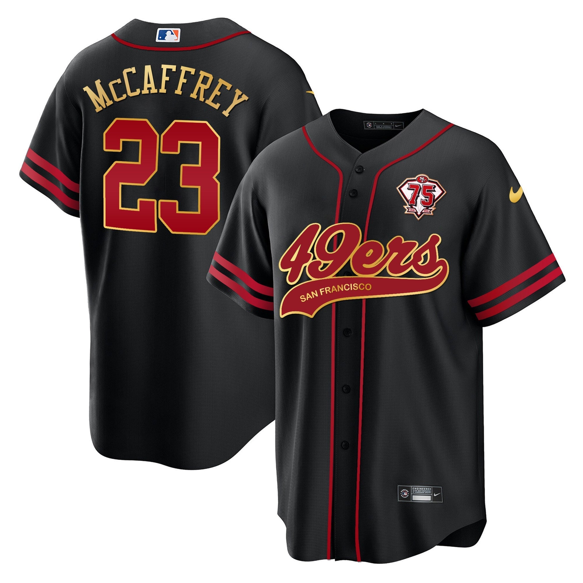 Men's 49ers Cool Base Gold Limited Jersey V2 - All Stitched