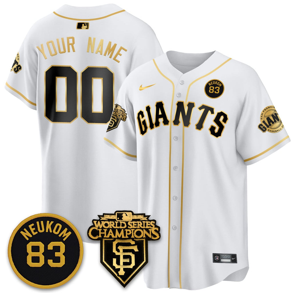 Women's Giants Bill Neukom Memories Jersey - 2010 World Series Champions - All Stitched