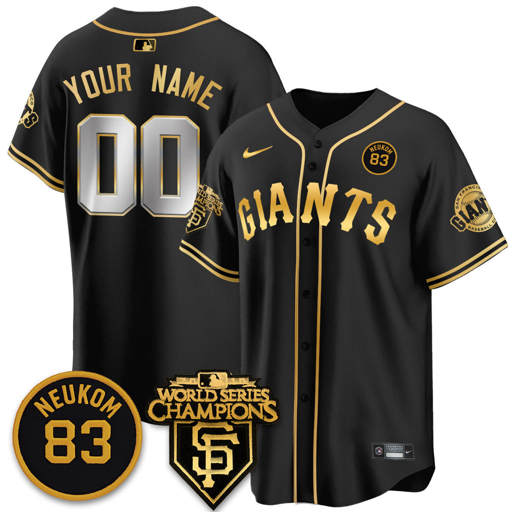 Women's Giants Bill Neukom Memories Jersey - 2010 World Series Champions - All Stitched